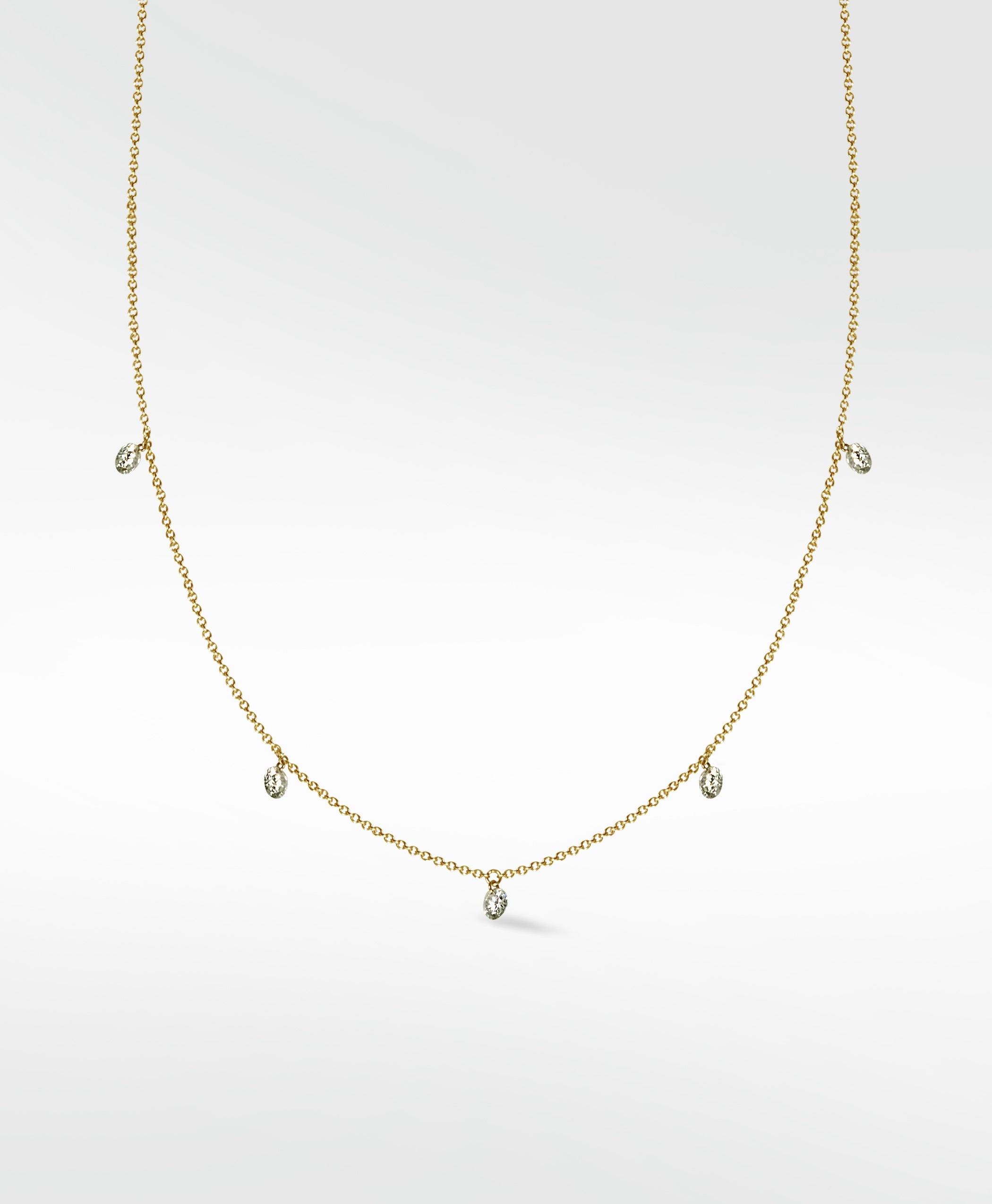 The Floating Diamond Station Necklace