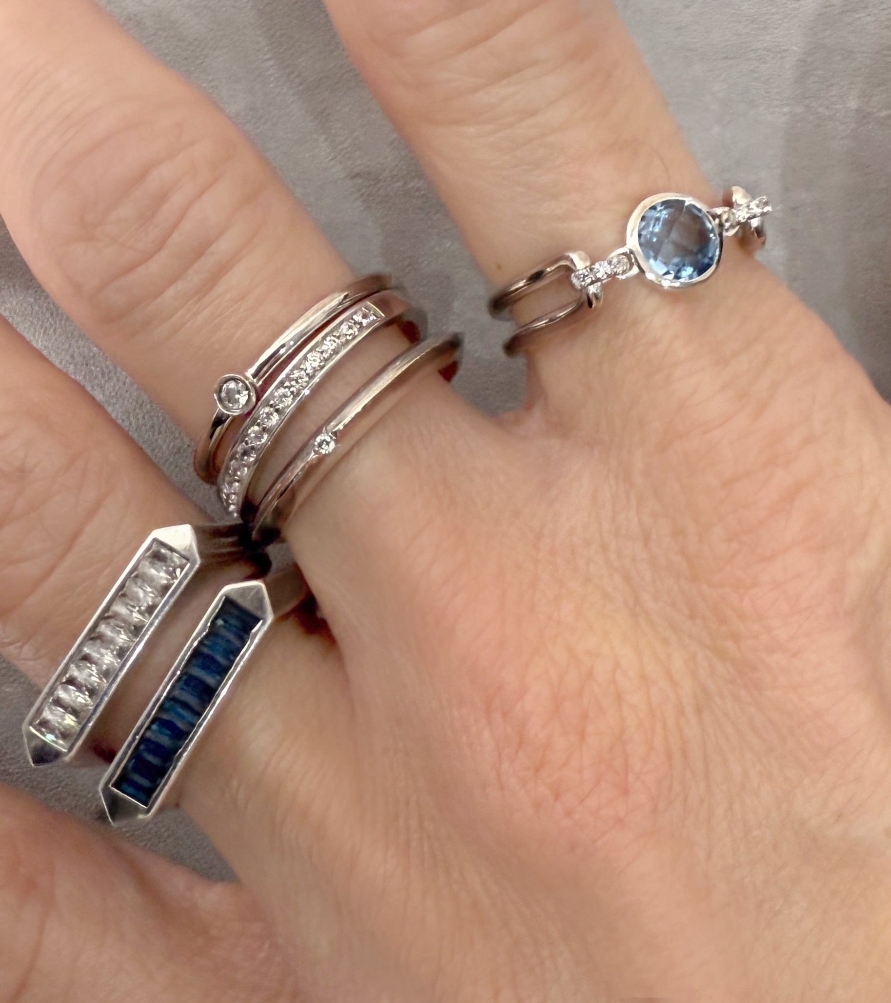 Elegance Blue Sapphire Ring
