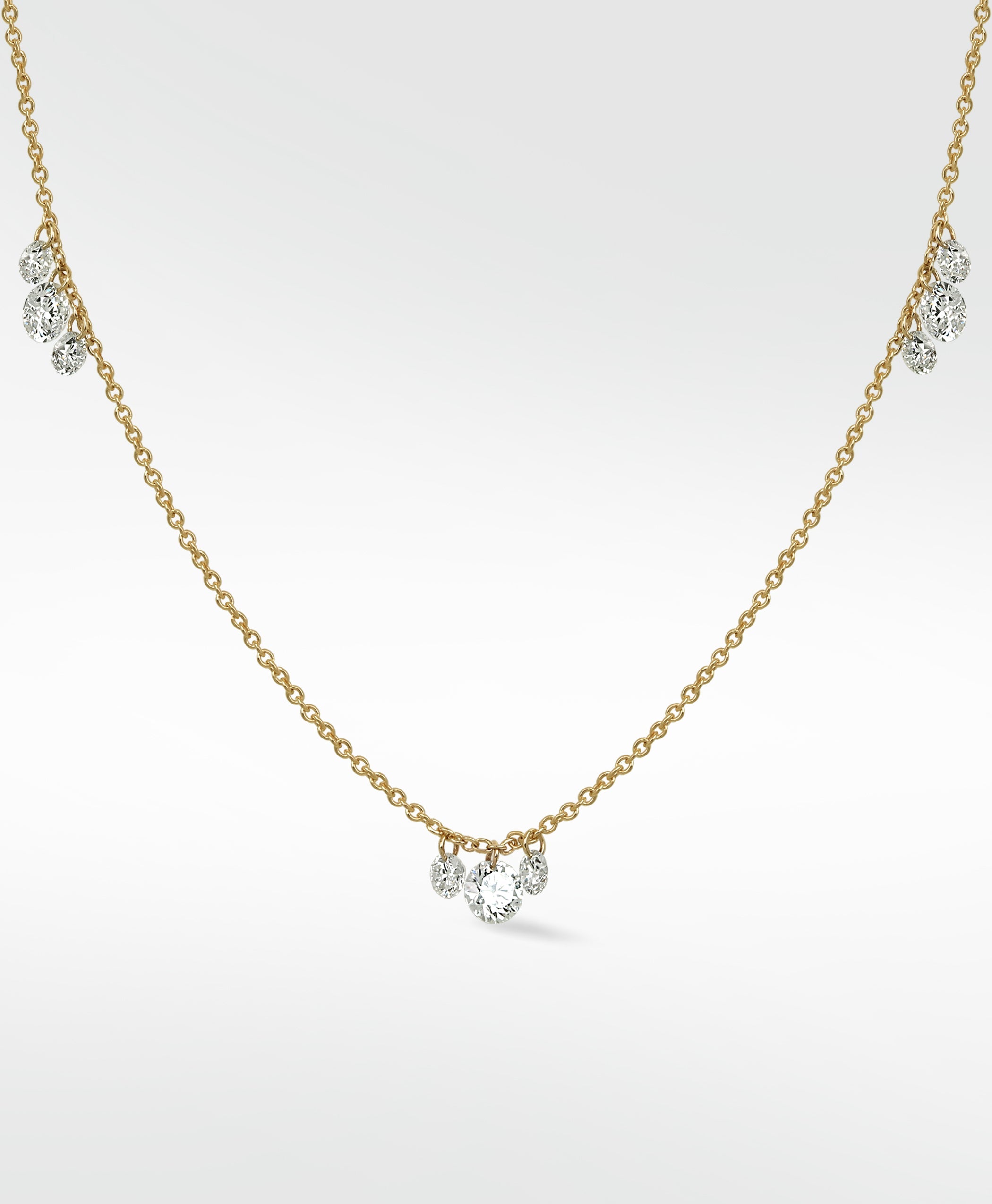 The Triple Floating Diamond Necklace