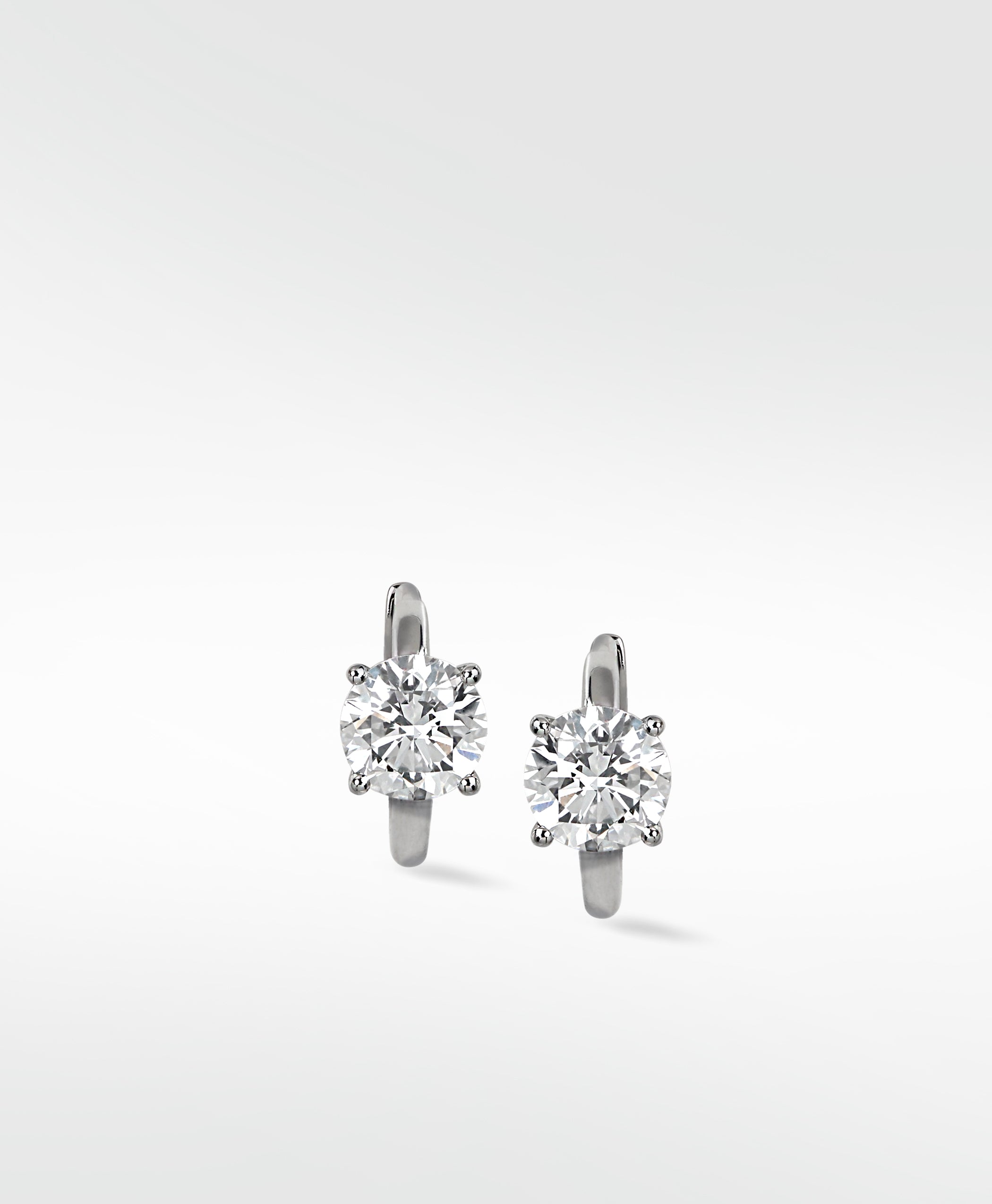 Signature Solitaire Brilliant Diamond Huggies