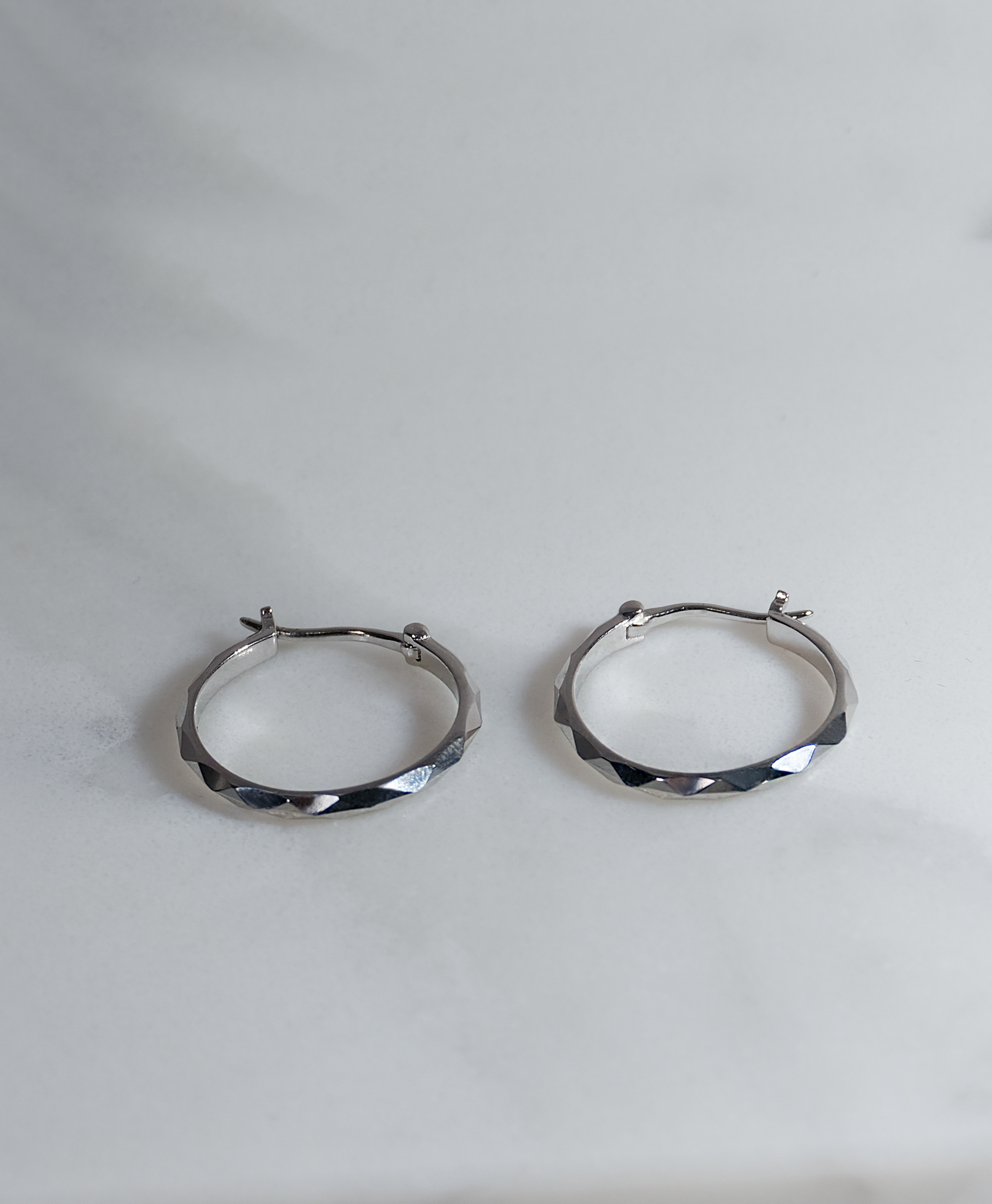 Modern Silver Hoops