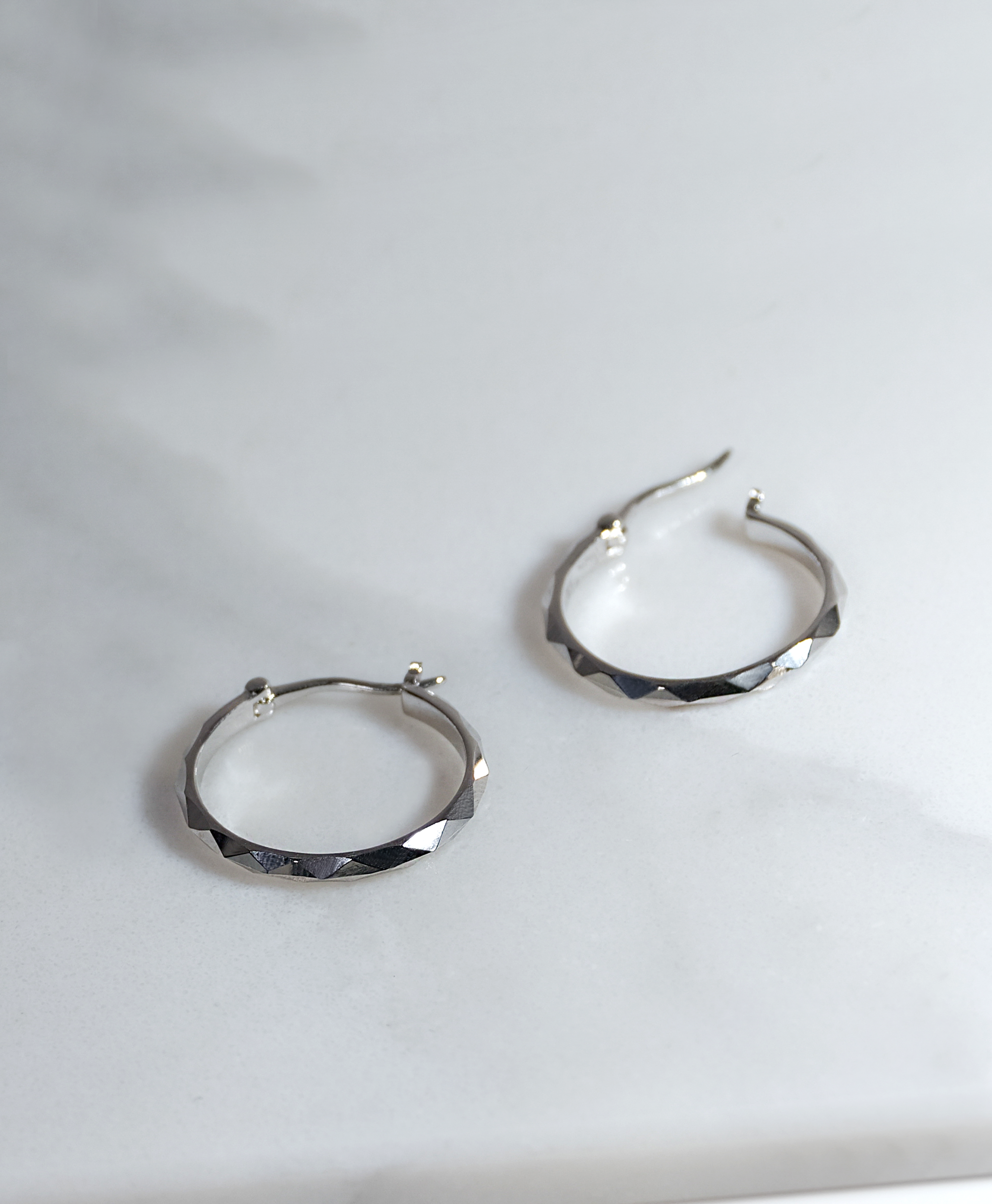 Modern Silver Hoops
