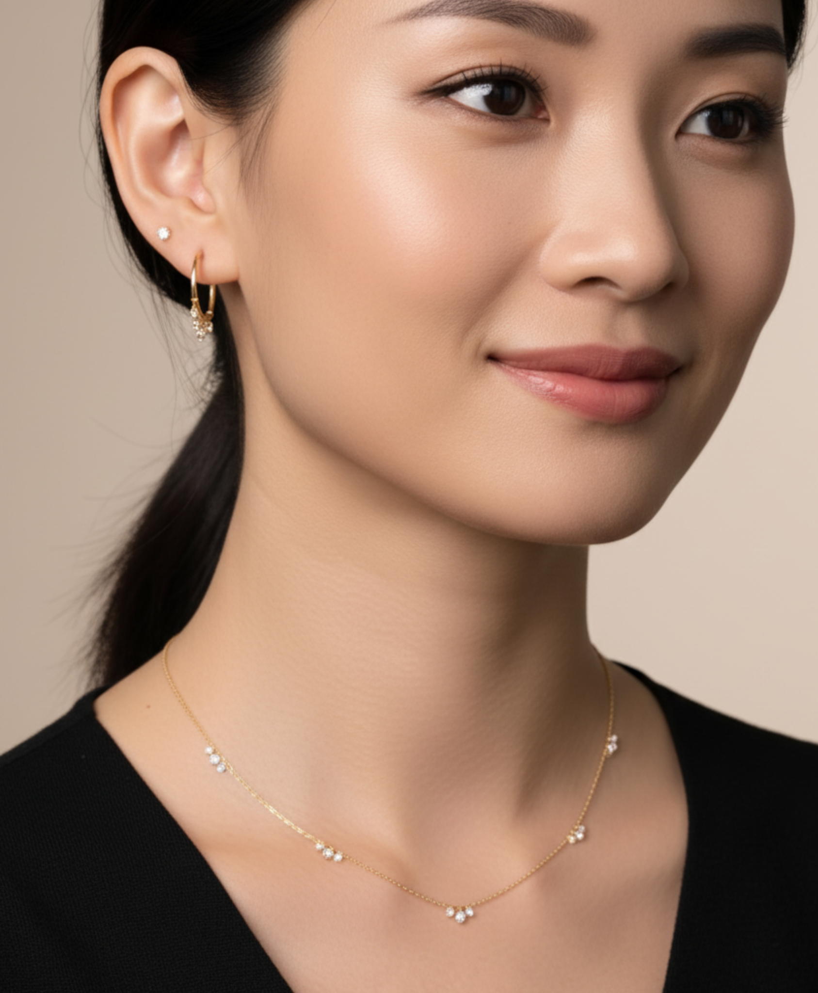 The Triple Floating Diamond Necklace