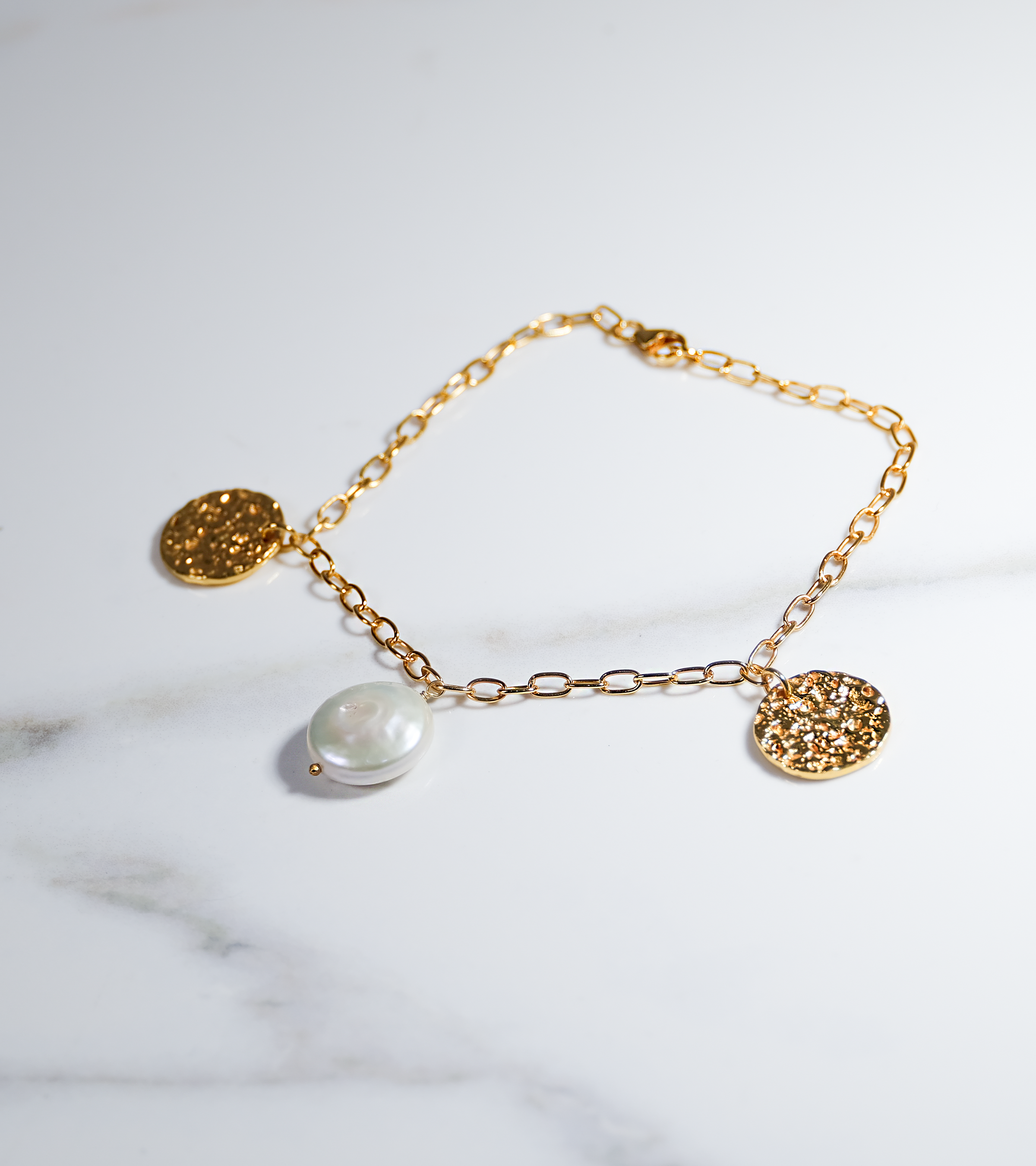 Golden Elegance Charm Bracelet