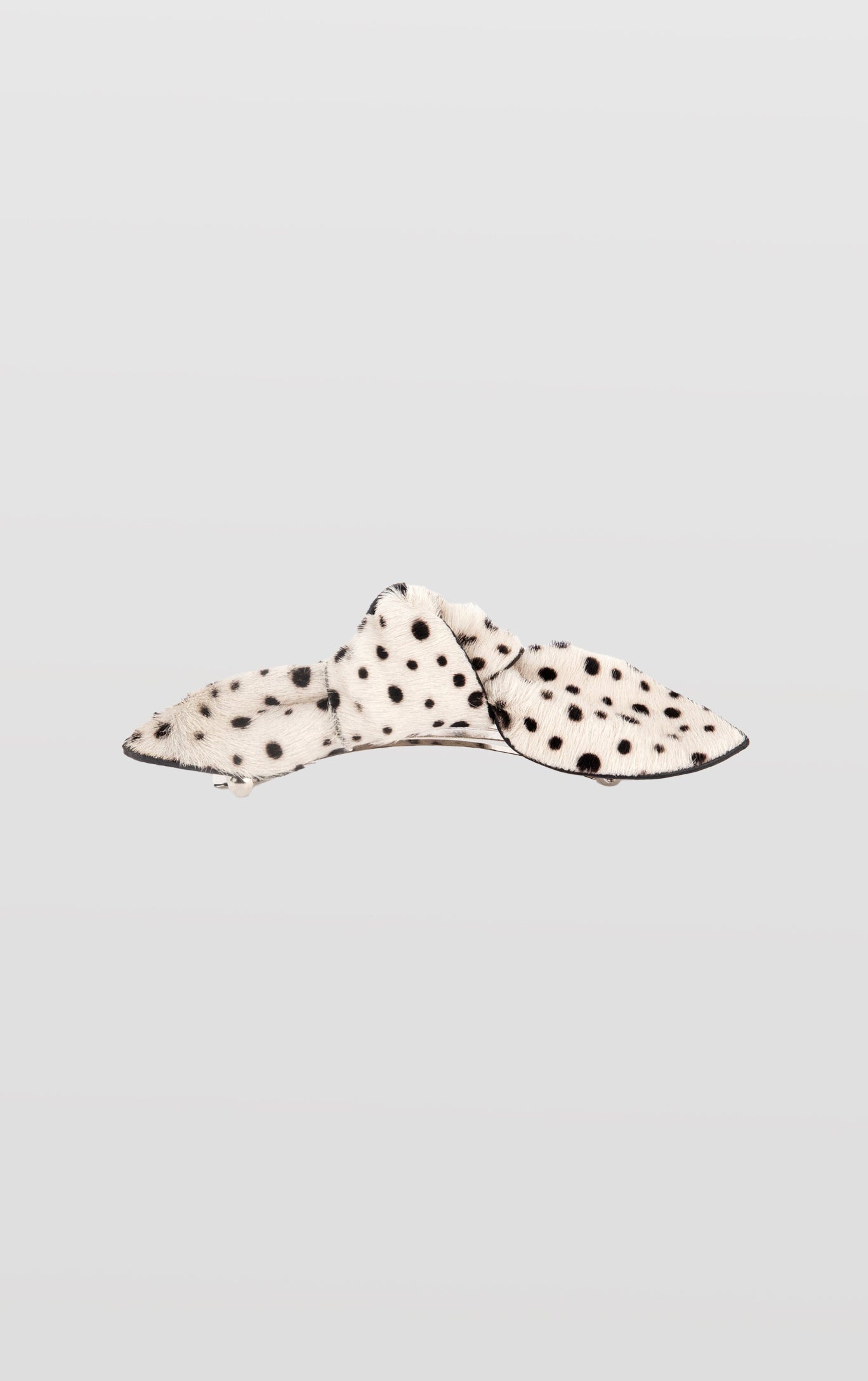 Charlotte Leather Knot Hair Barrette, Cheetah