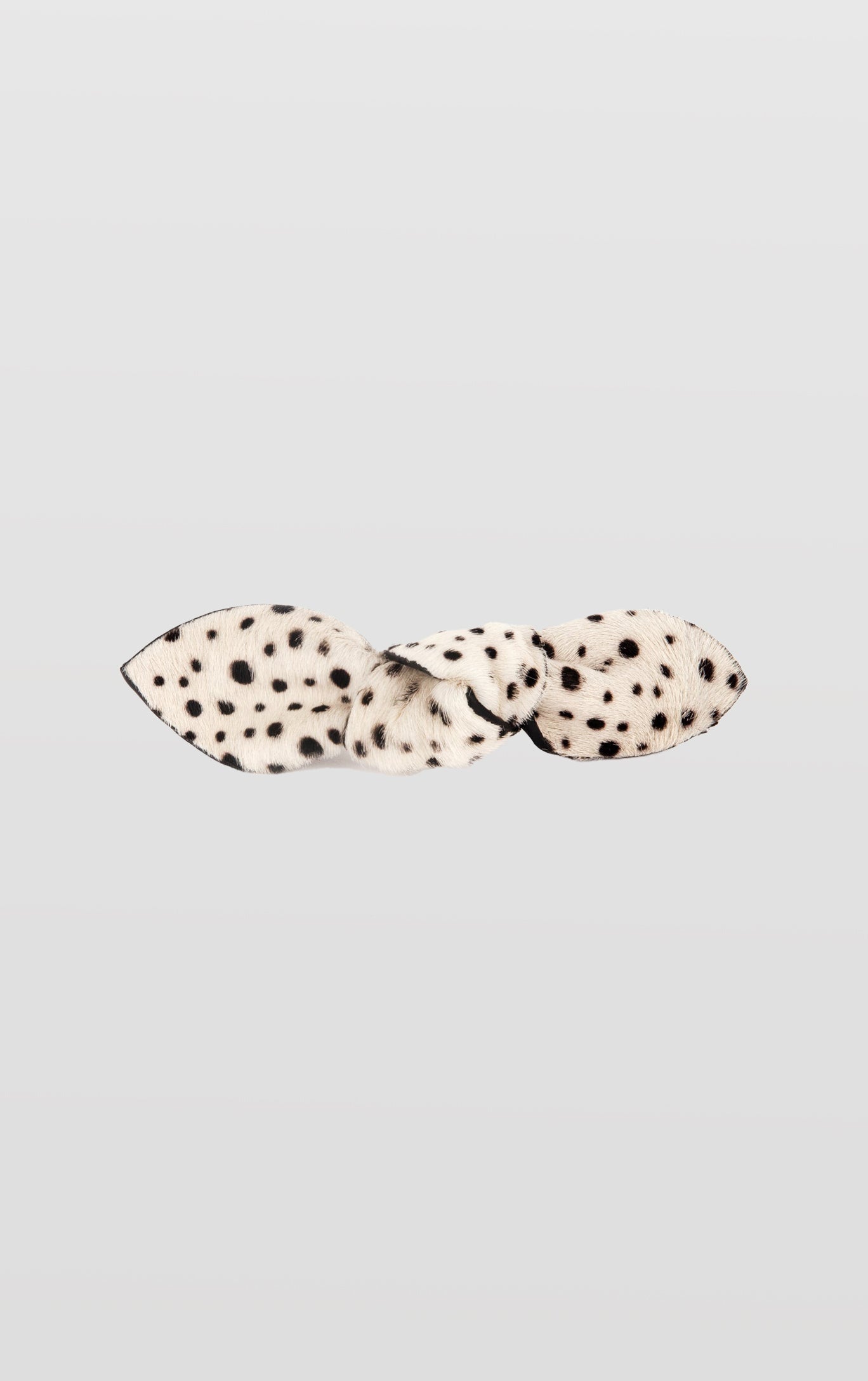 Charlotte Leather Knot Hair Barrette, Cheetah