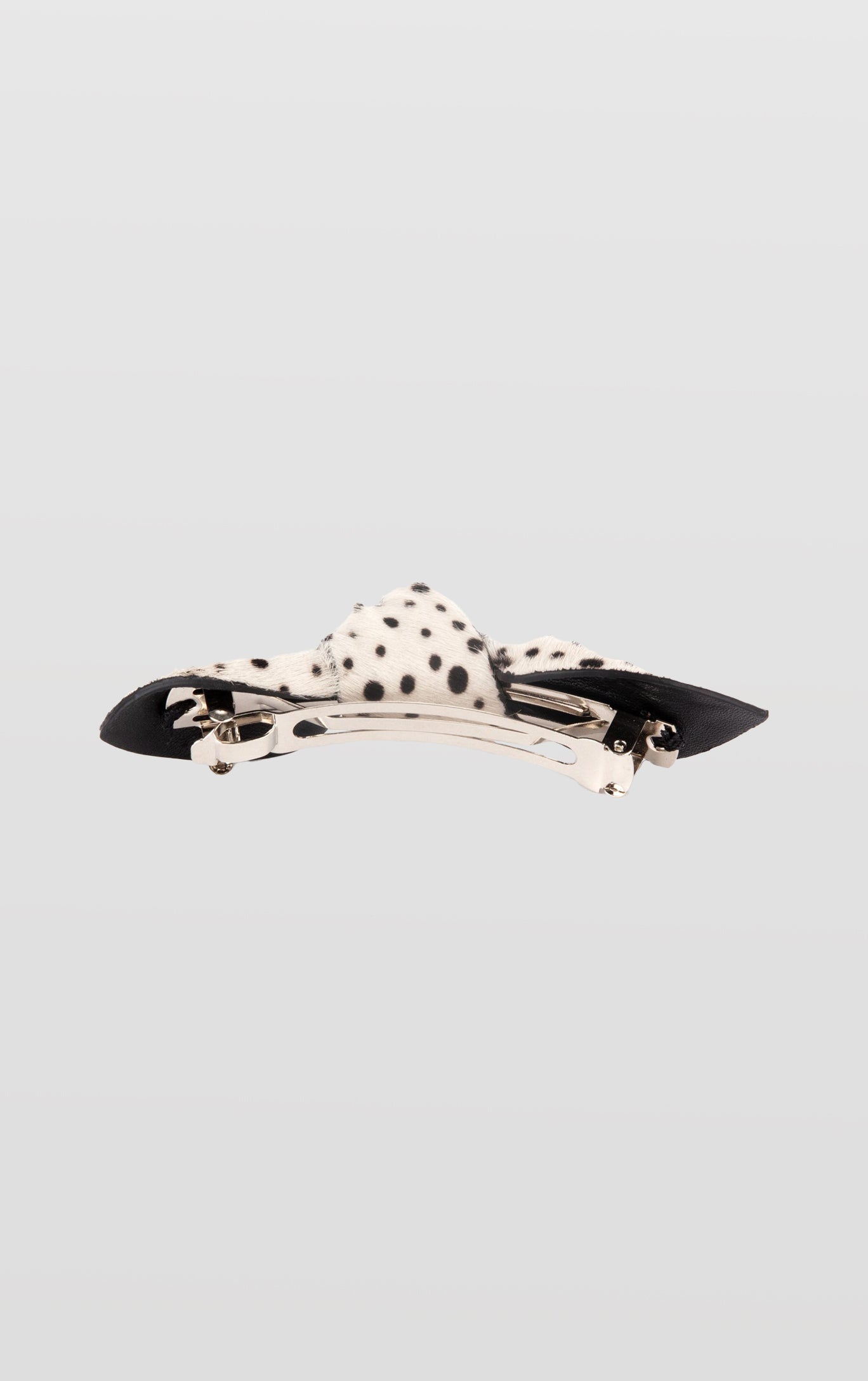Charlotte Leather Knot Hair Barrette, Cheetah