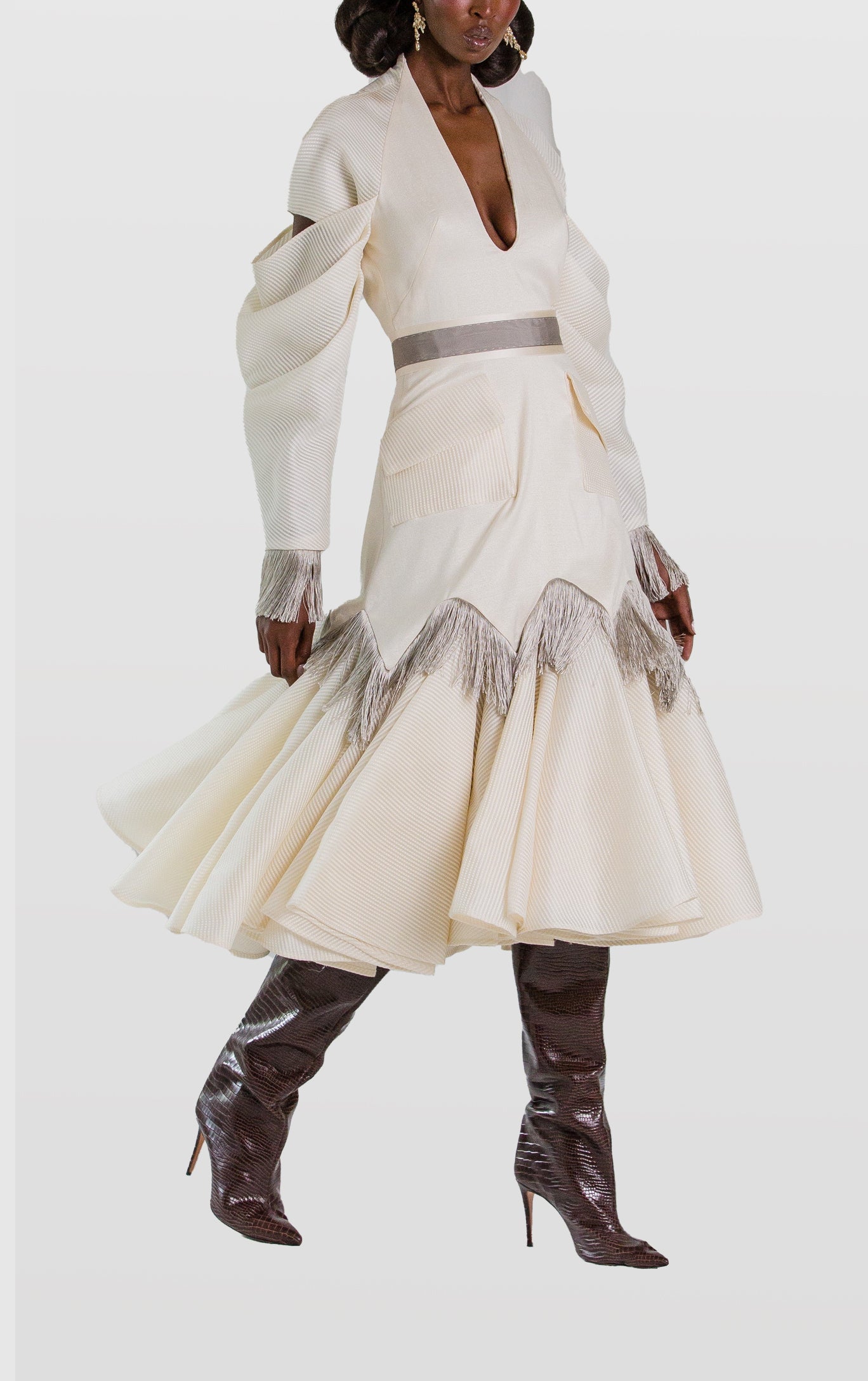 Draped Sleeve Organza Cocktail | Fall/Winter 2021
