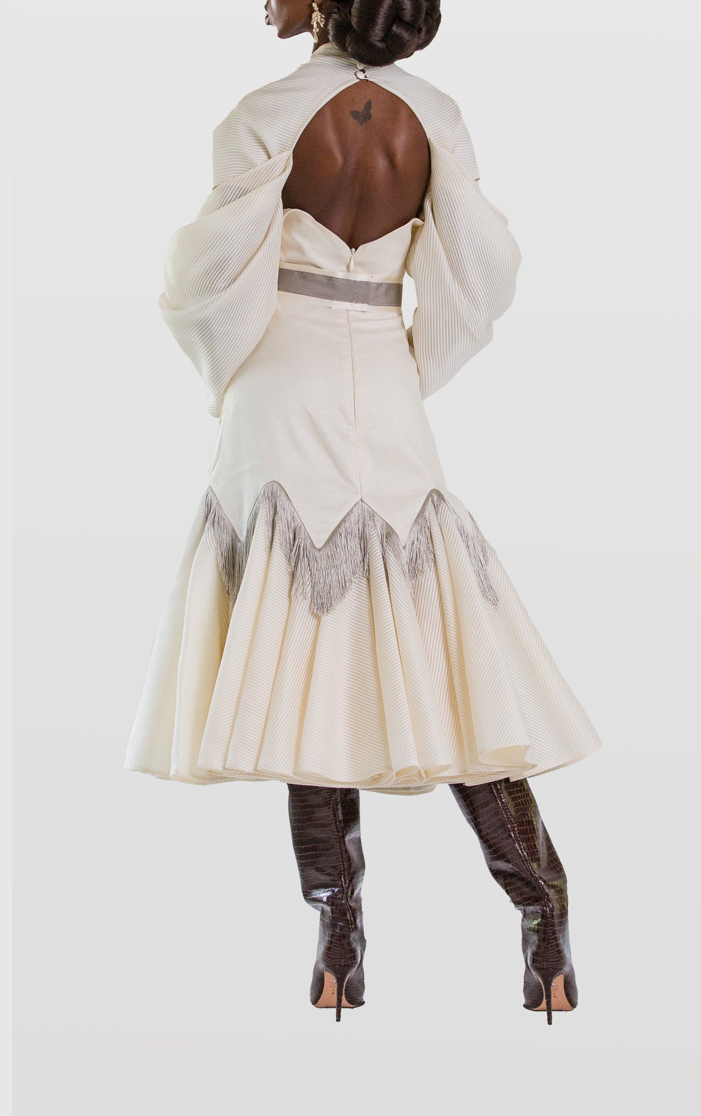Draped Sleeve Organza Cocktail | Fall/Winter 2021