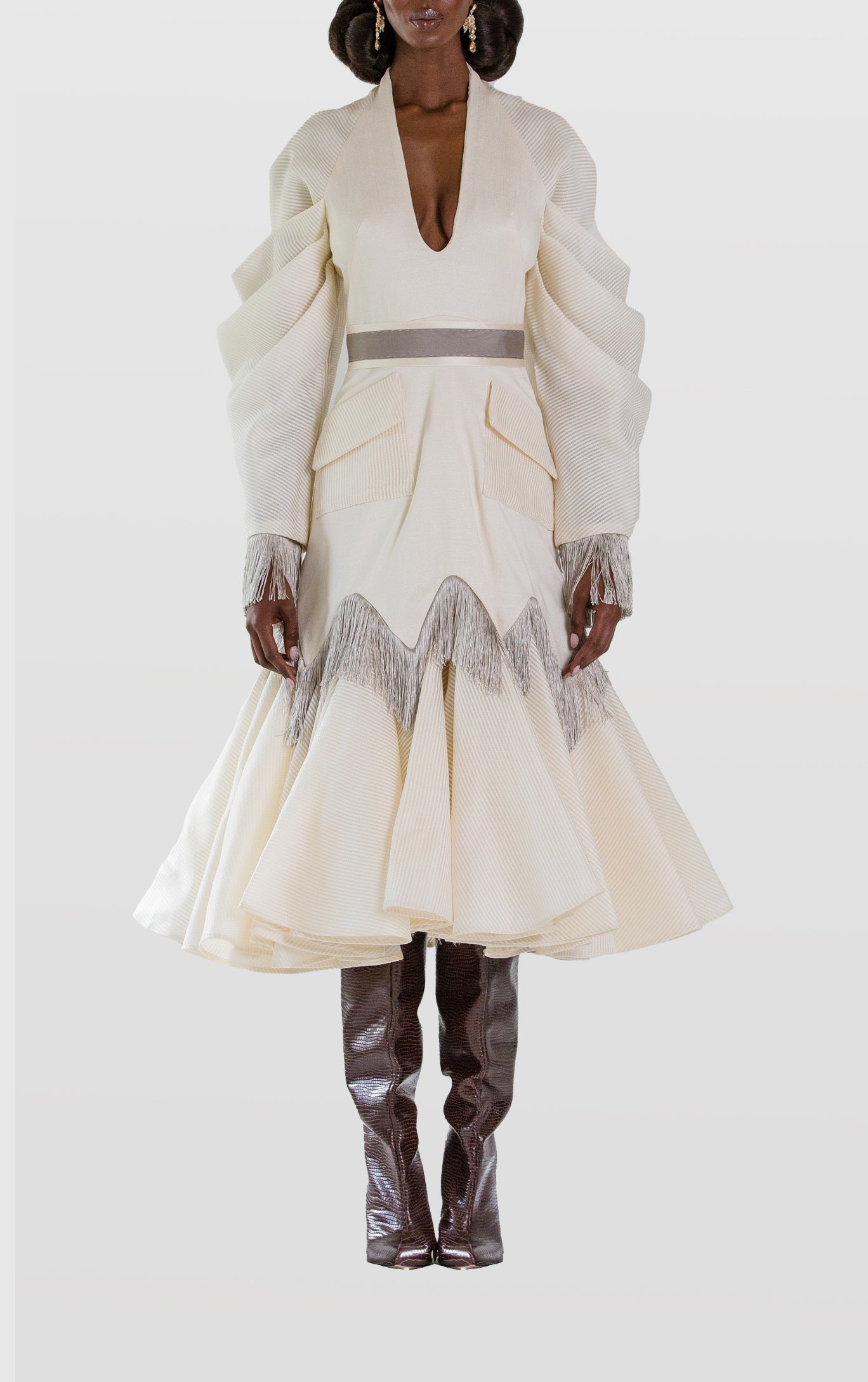 Draped Sleeve Organza Cocktail | Fall/Winter 2021