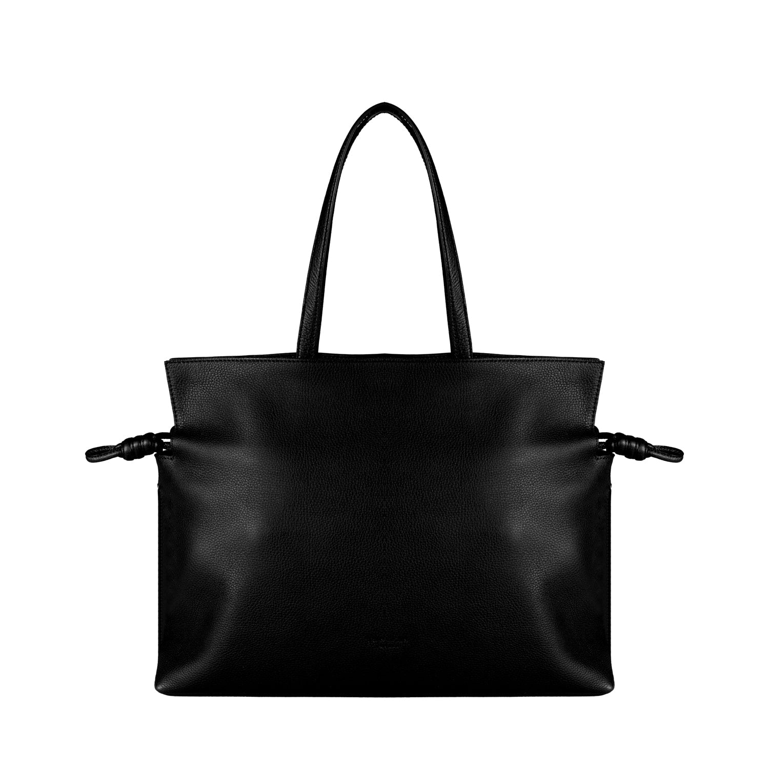 Emma, Black Leather Tote Bag