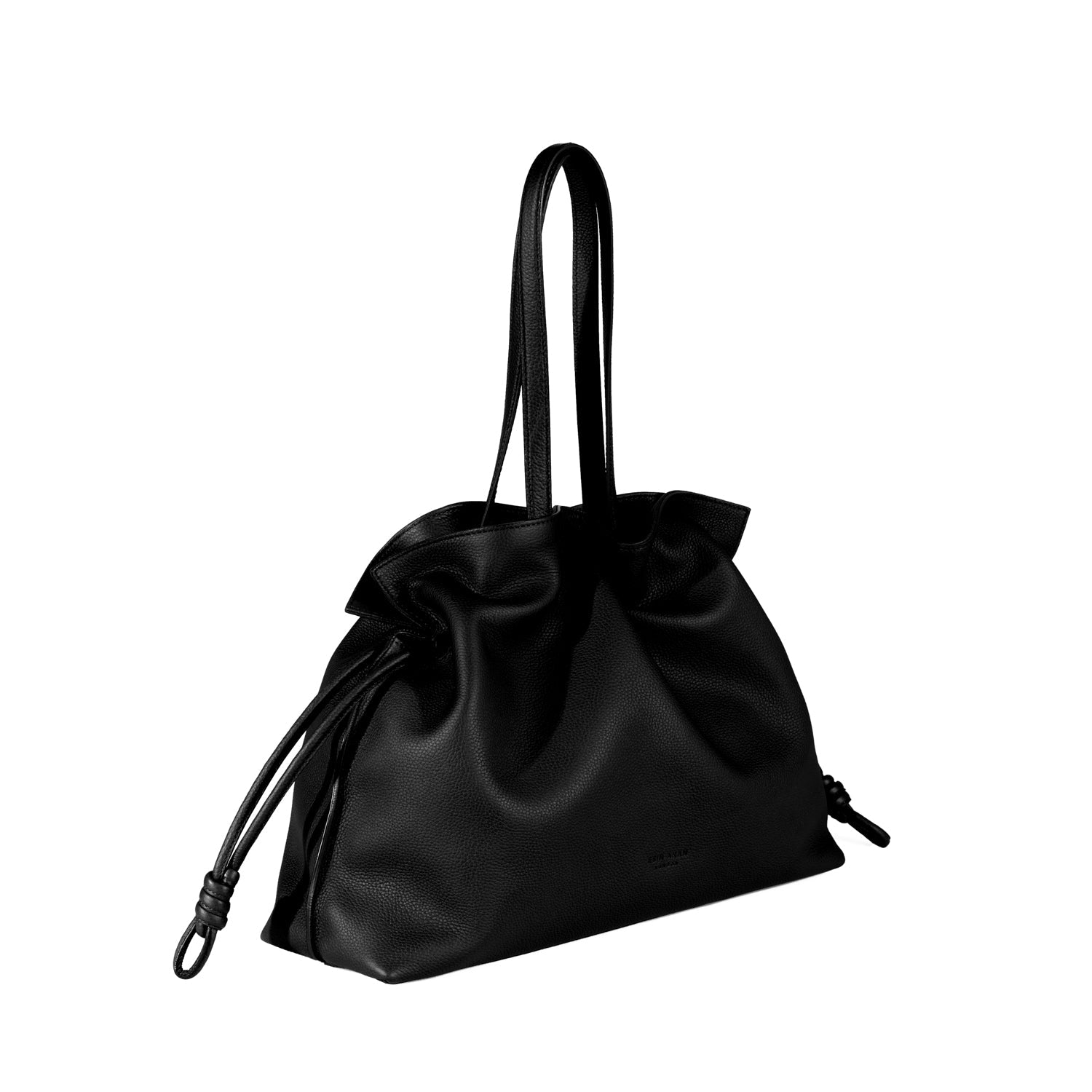 Emma, Black Leather Tote Bag
