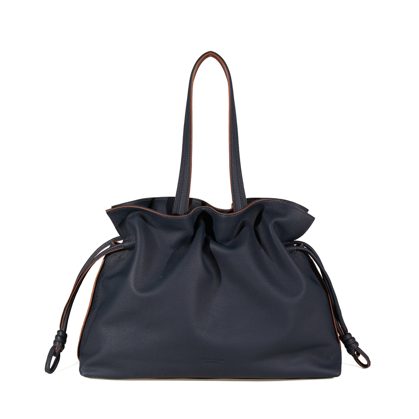 Emma, Navy Leather Tote Bag