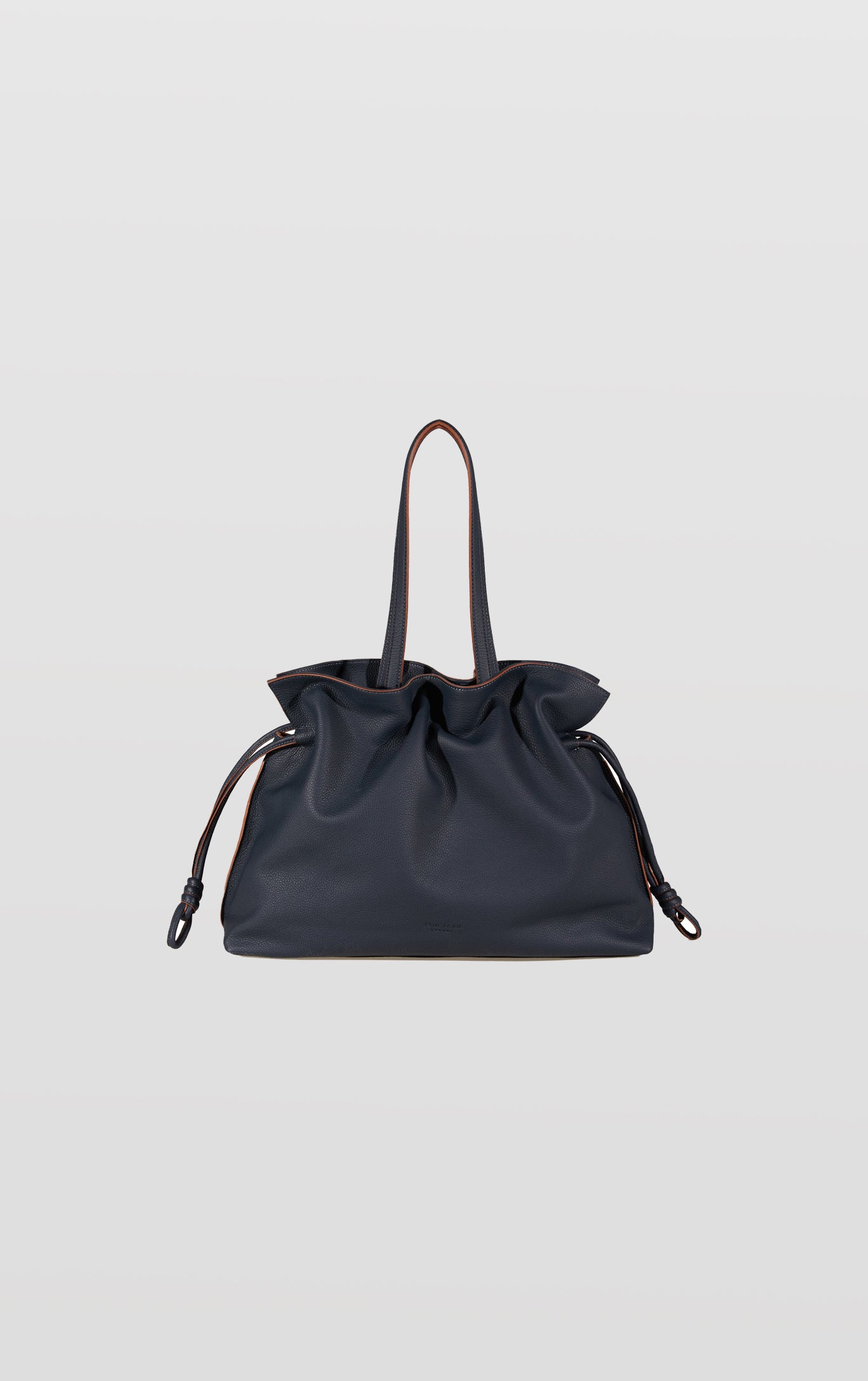 Emma, Navy Leather Tote Bag