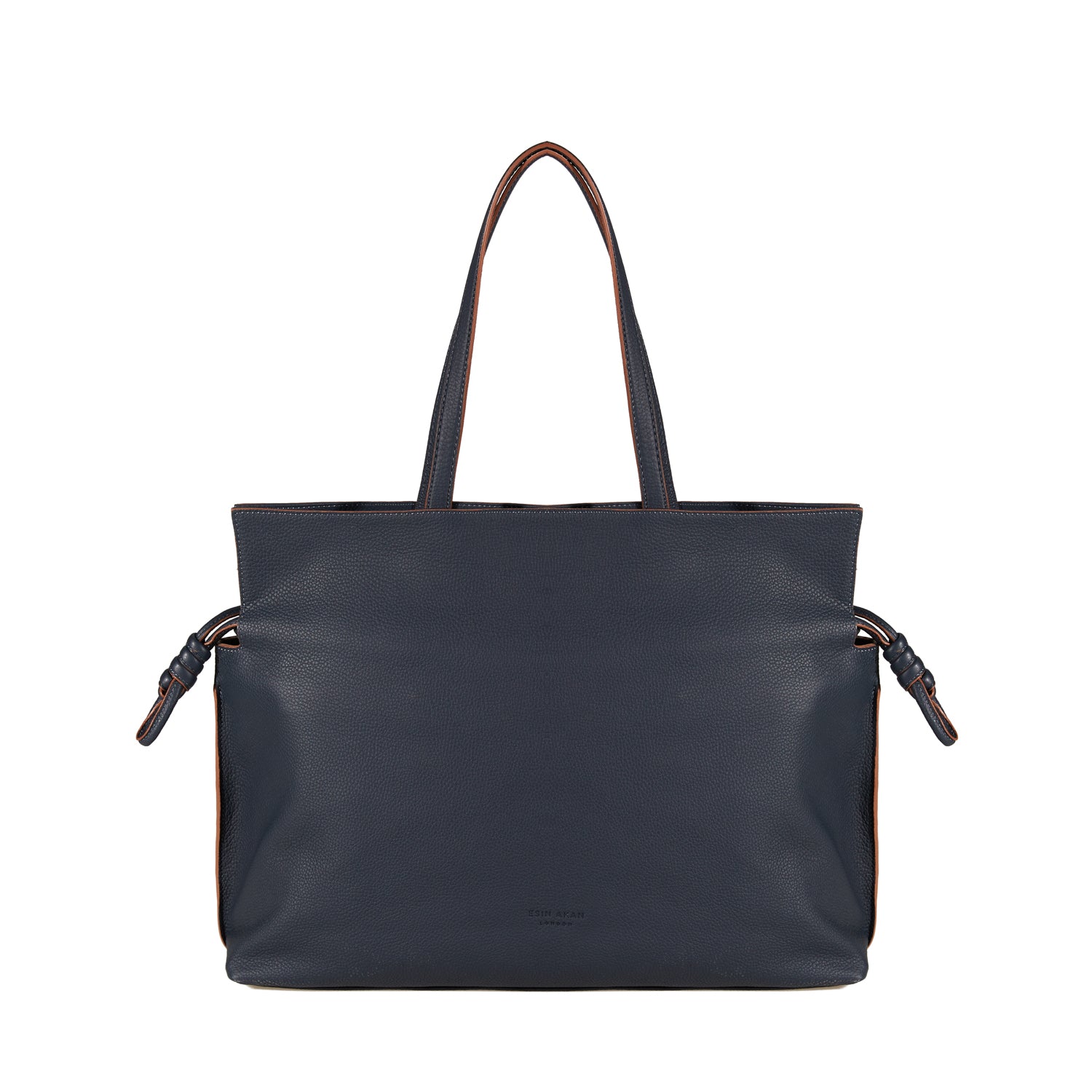 Emma, Navy Leather Tote Bag