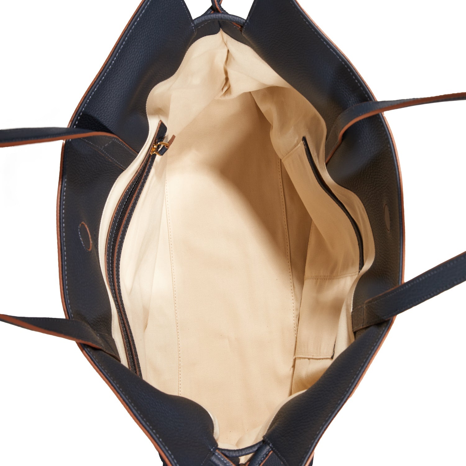 Emma, Navy Leather Tote Bag