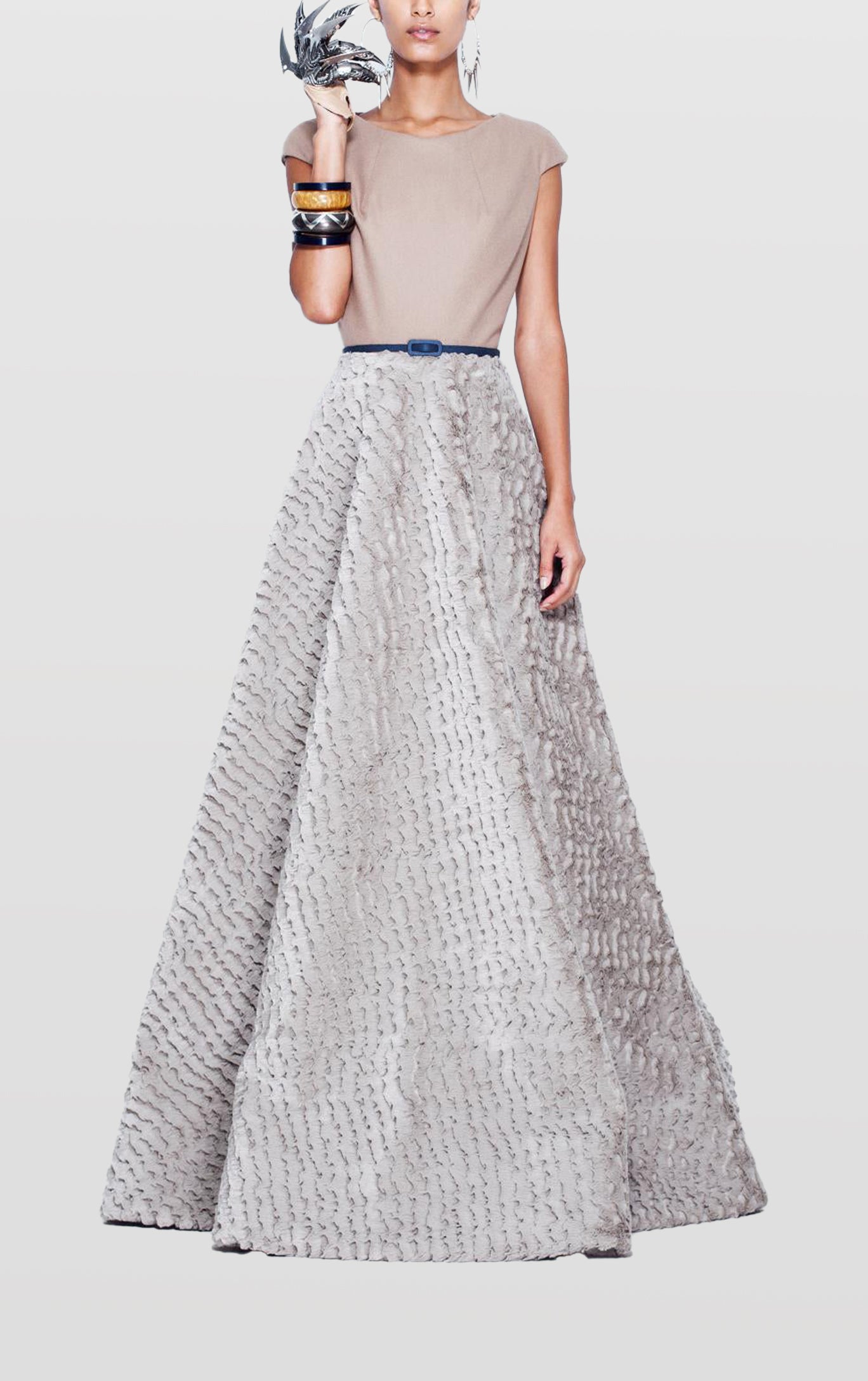 Faux Fur Ballgown