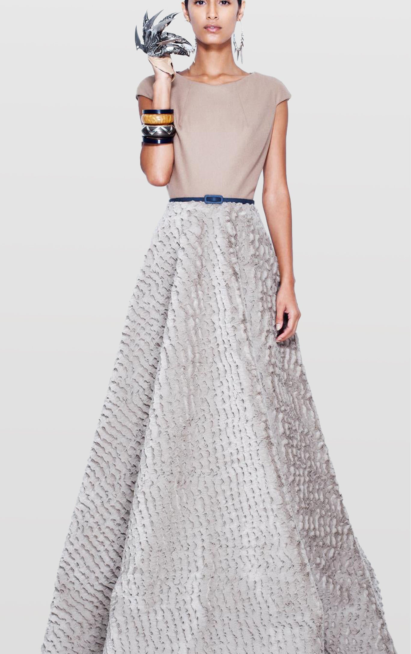 Faux Fur Ballgown