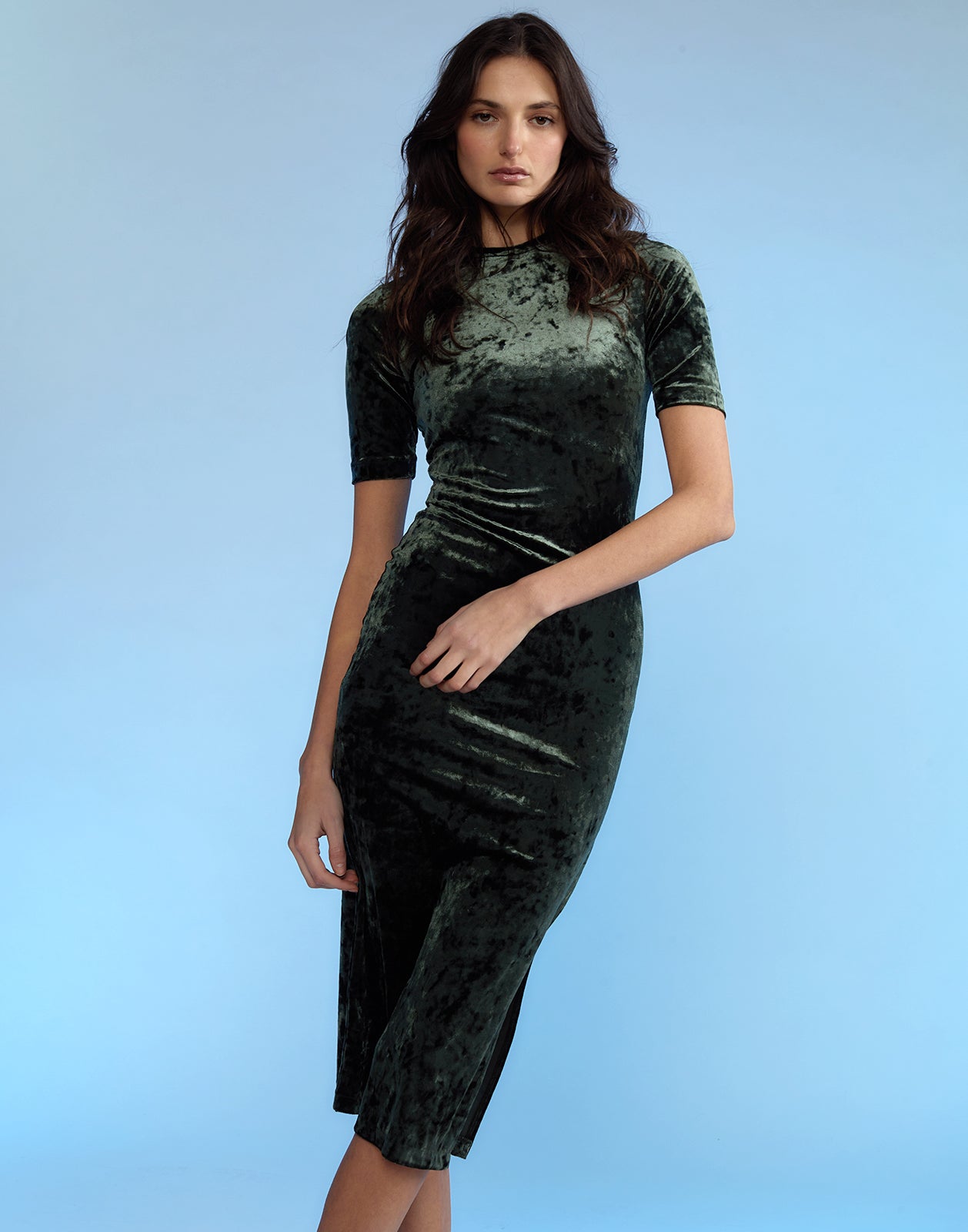 Crushed Velvet Dress