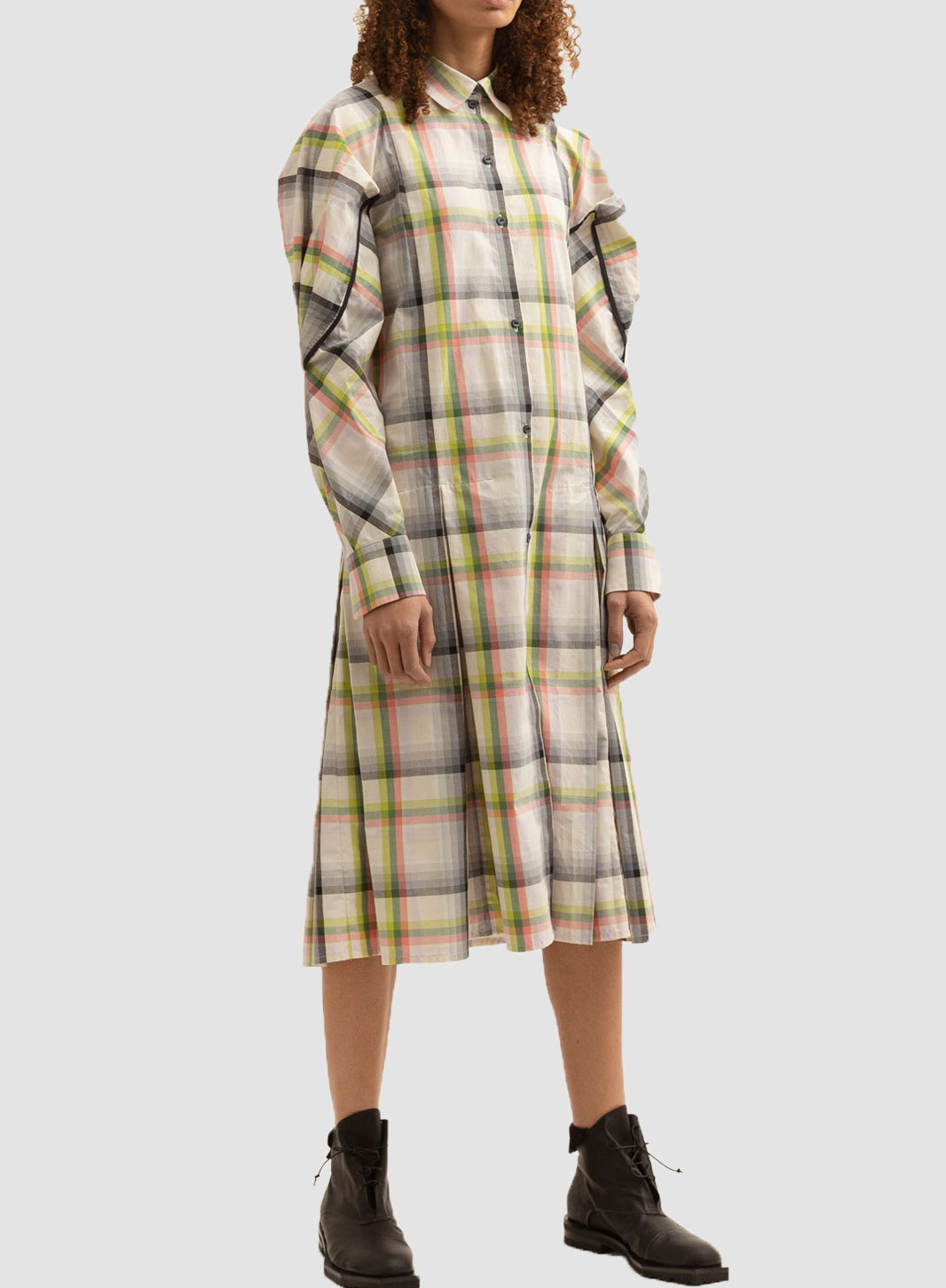 Gabriela Check Cotton Midi Shirtdress