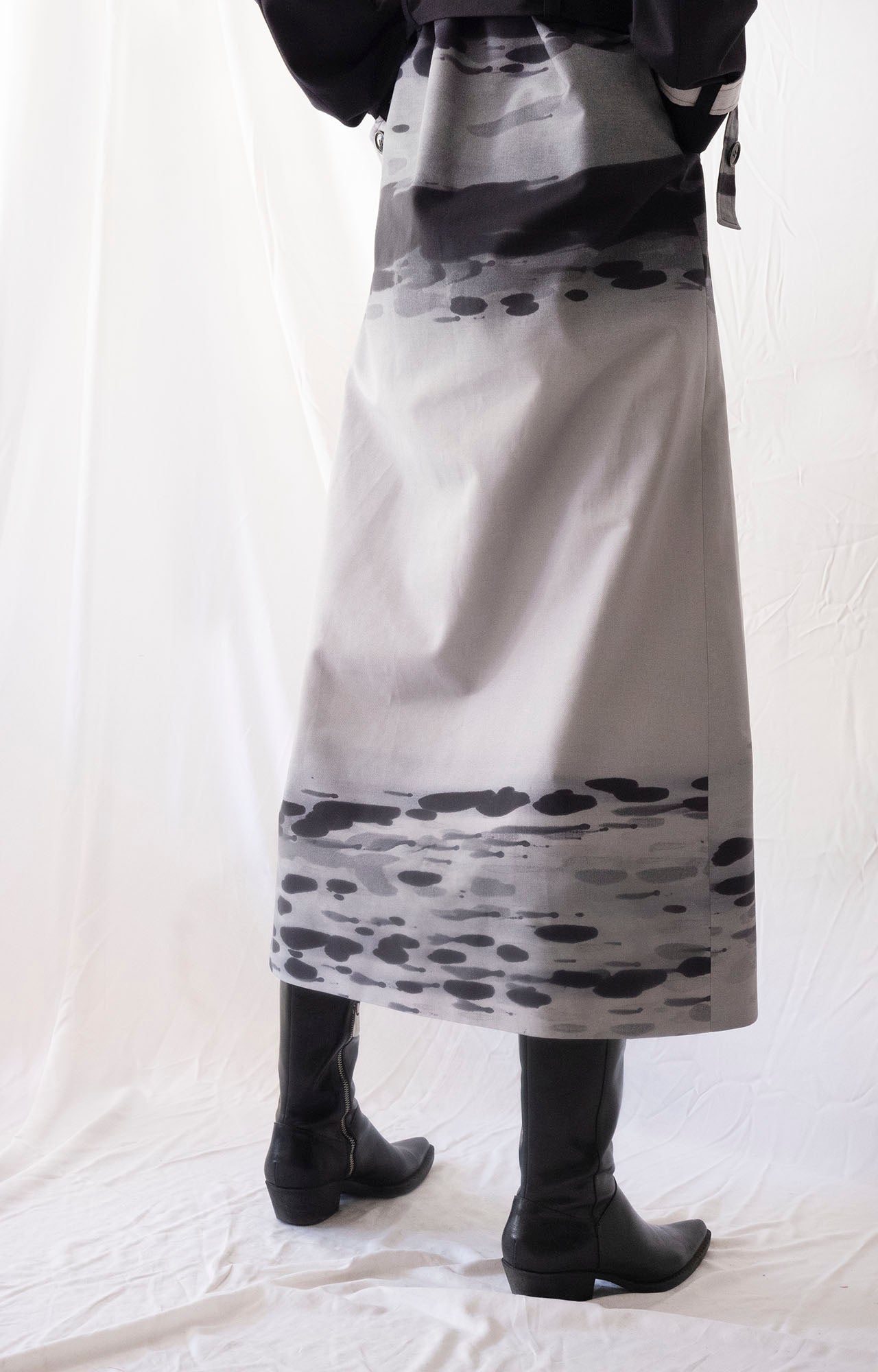 Made to measure Grey ombre trench coat - Bastet Noir