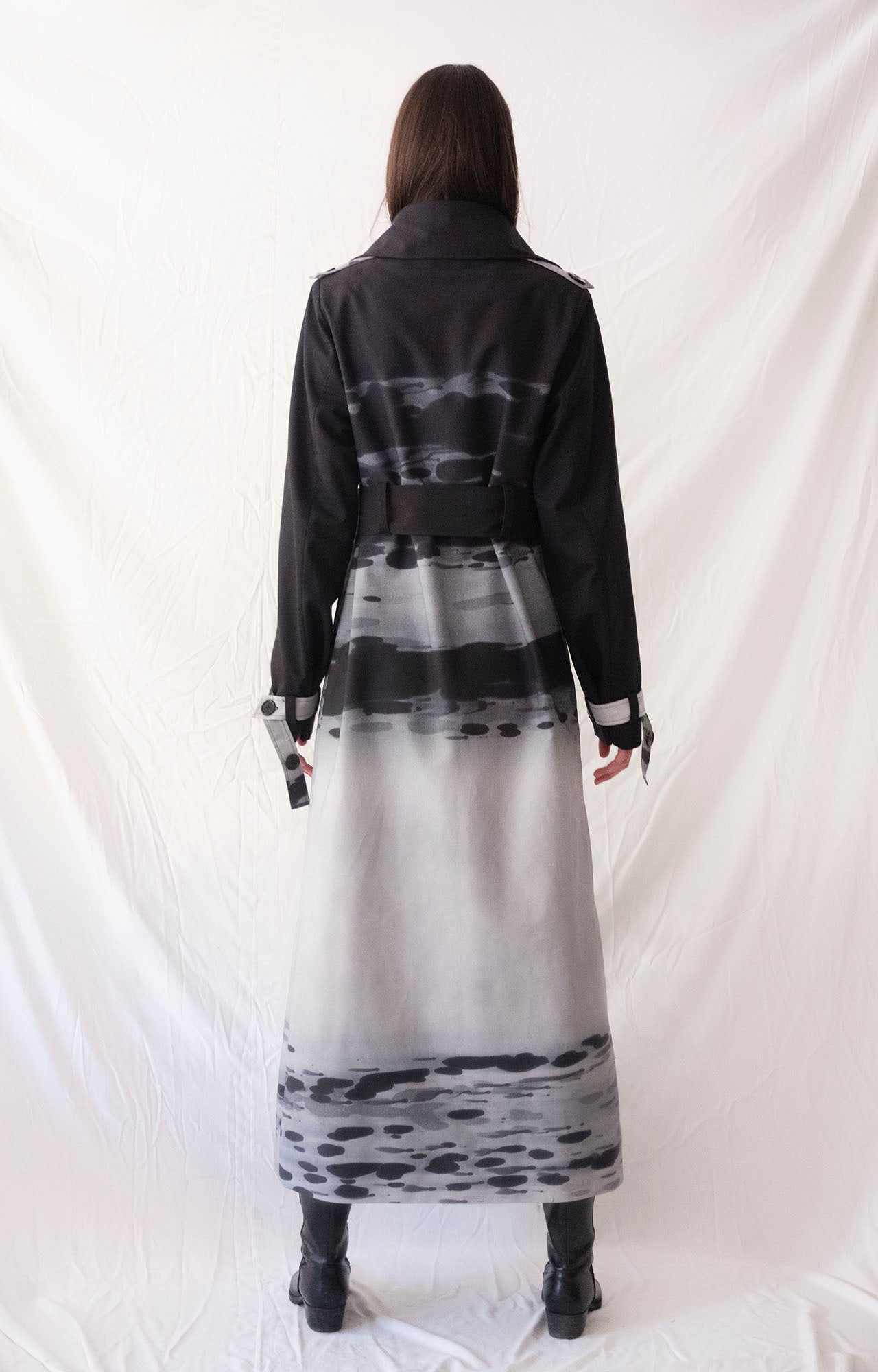 Made to measure Grey ombre trench coat - Bastet Noir