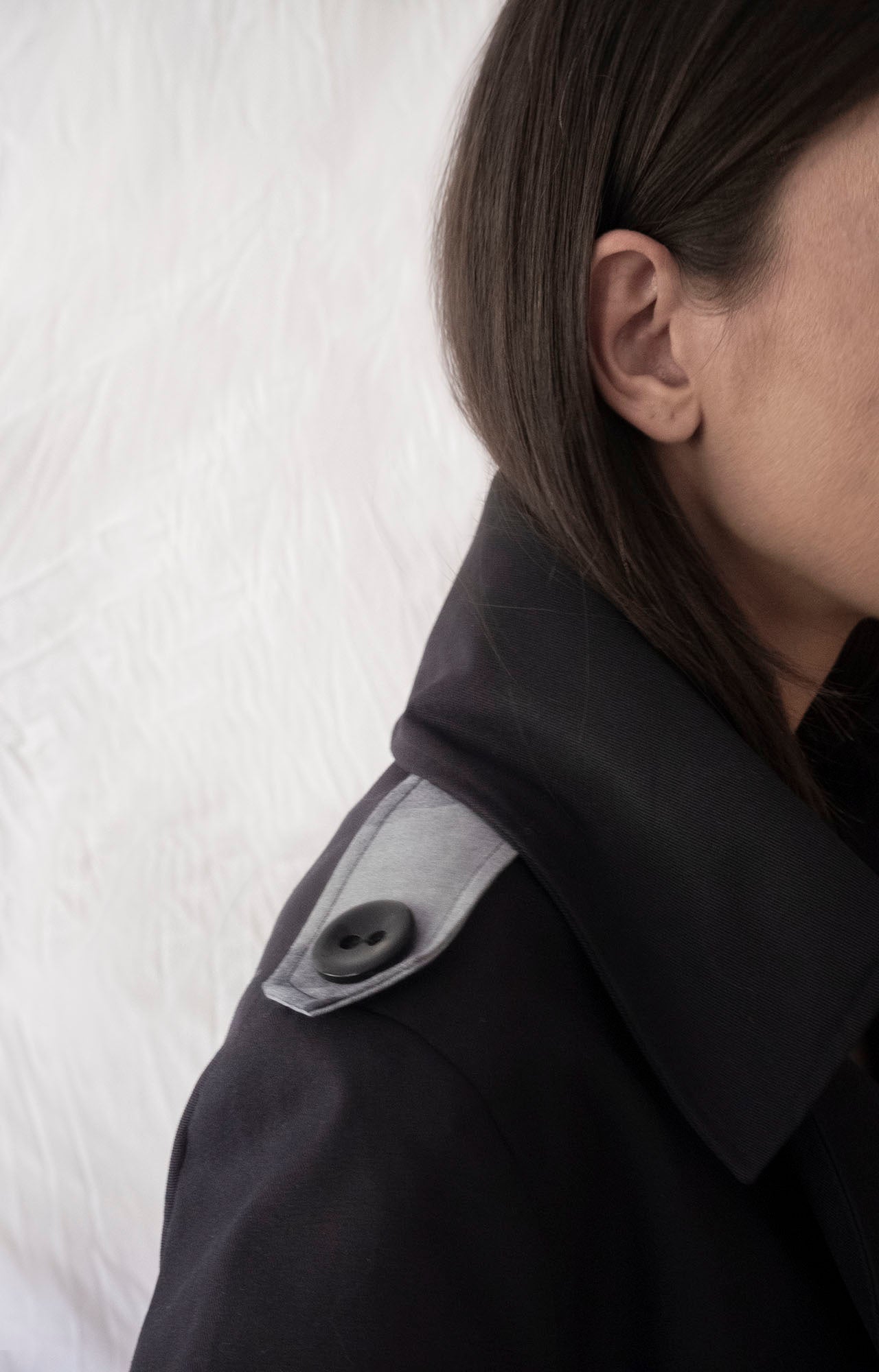 Made to measure Grey ombre trench coat - Bastet Noir