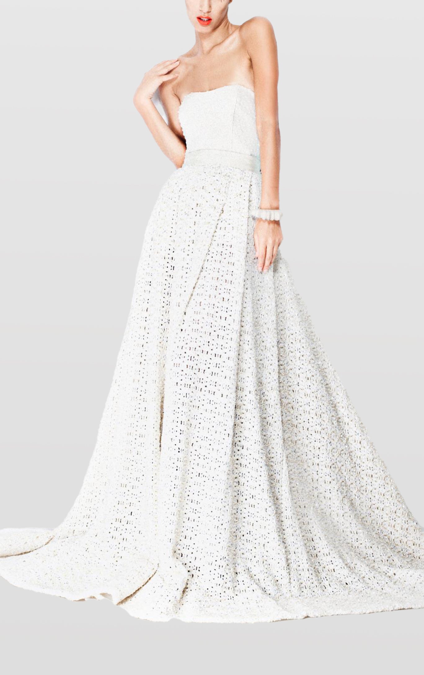 Hand Beaded Ballgown