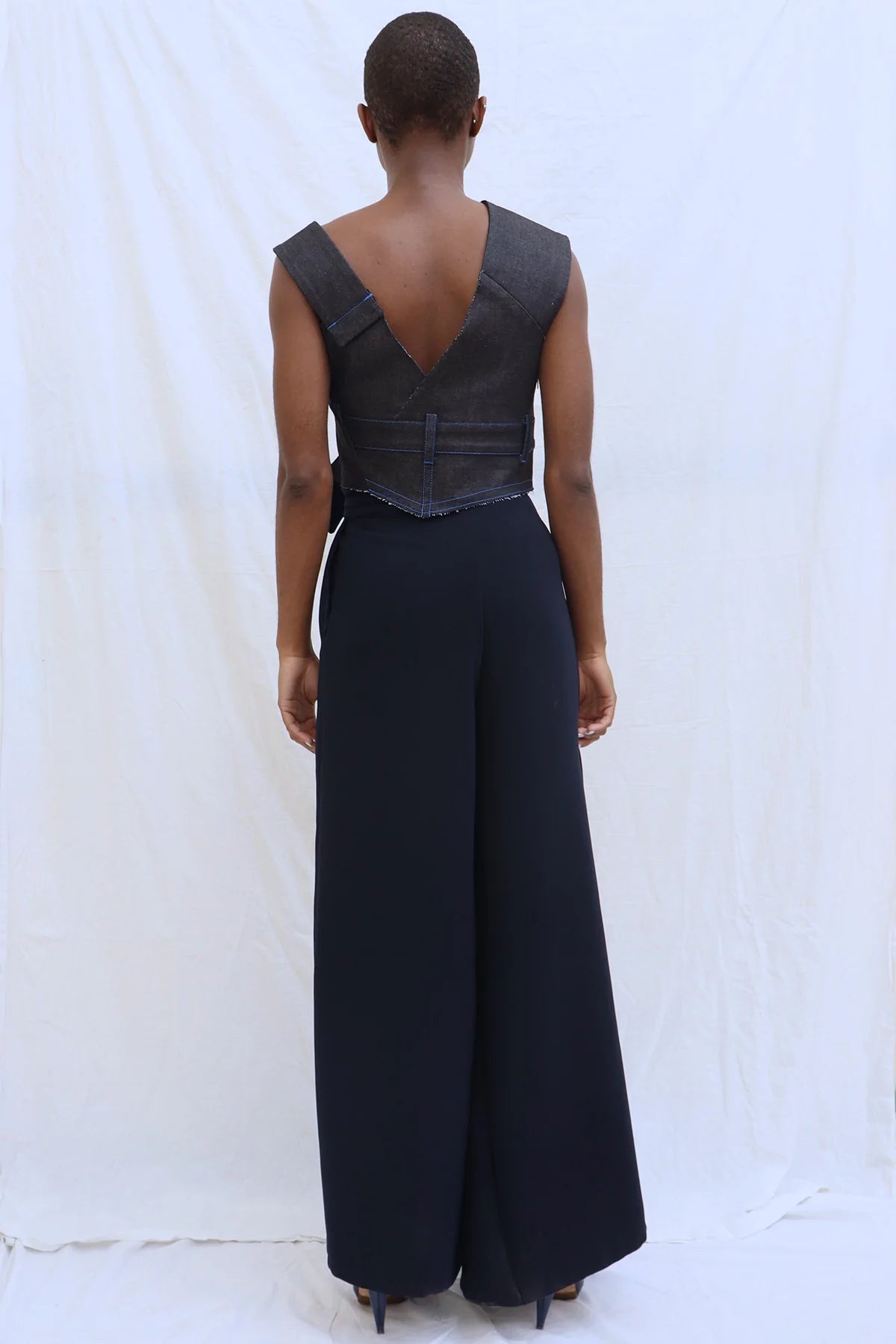 Henley Wrap Trouser Navy