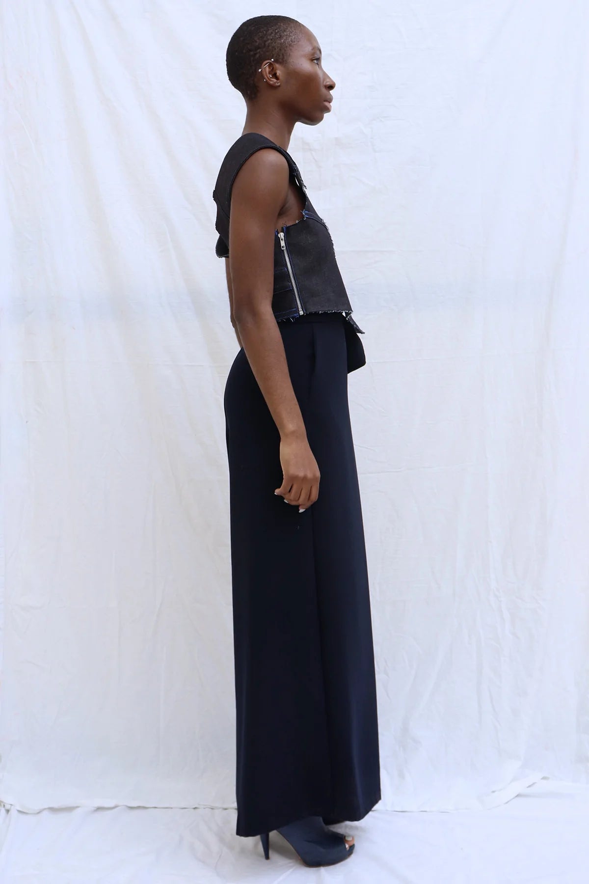 Henley Wrap Trouser Navy