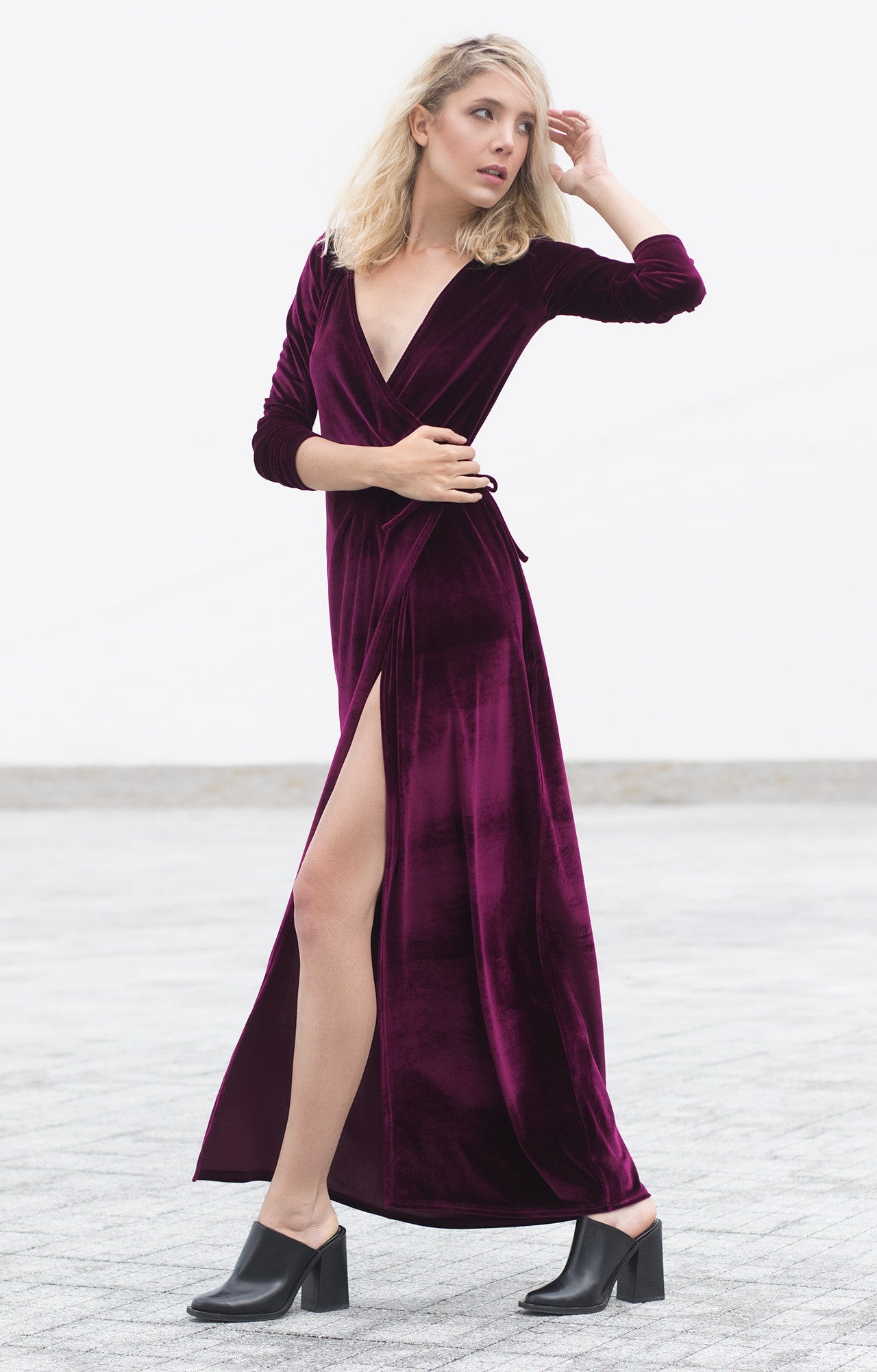 Velvet shirt dress - BastetNoir