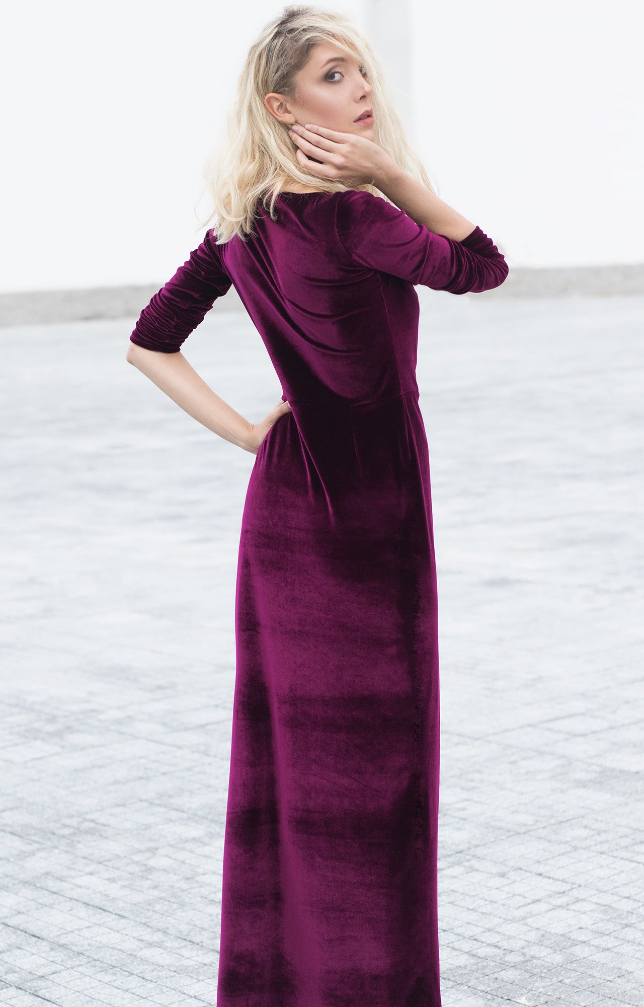 Velvet shirt dress - BastetNoir