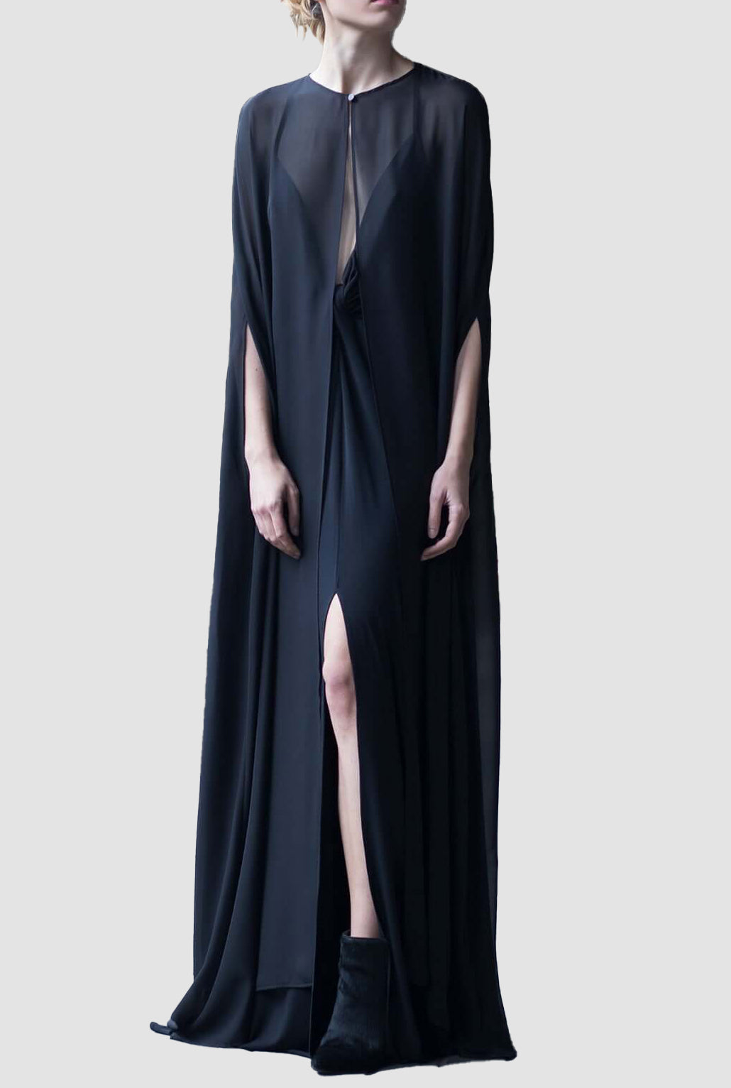 Black cape dress