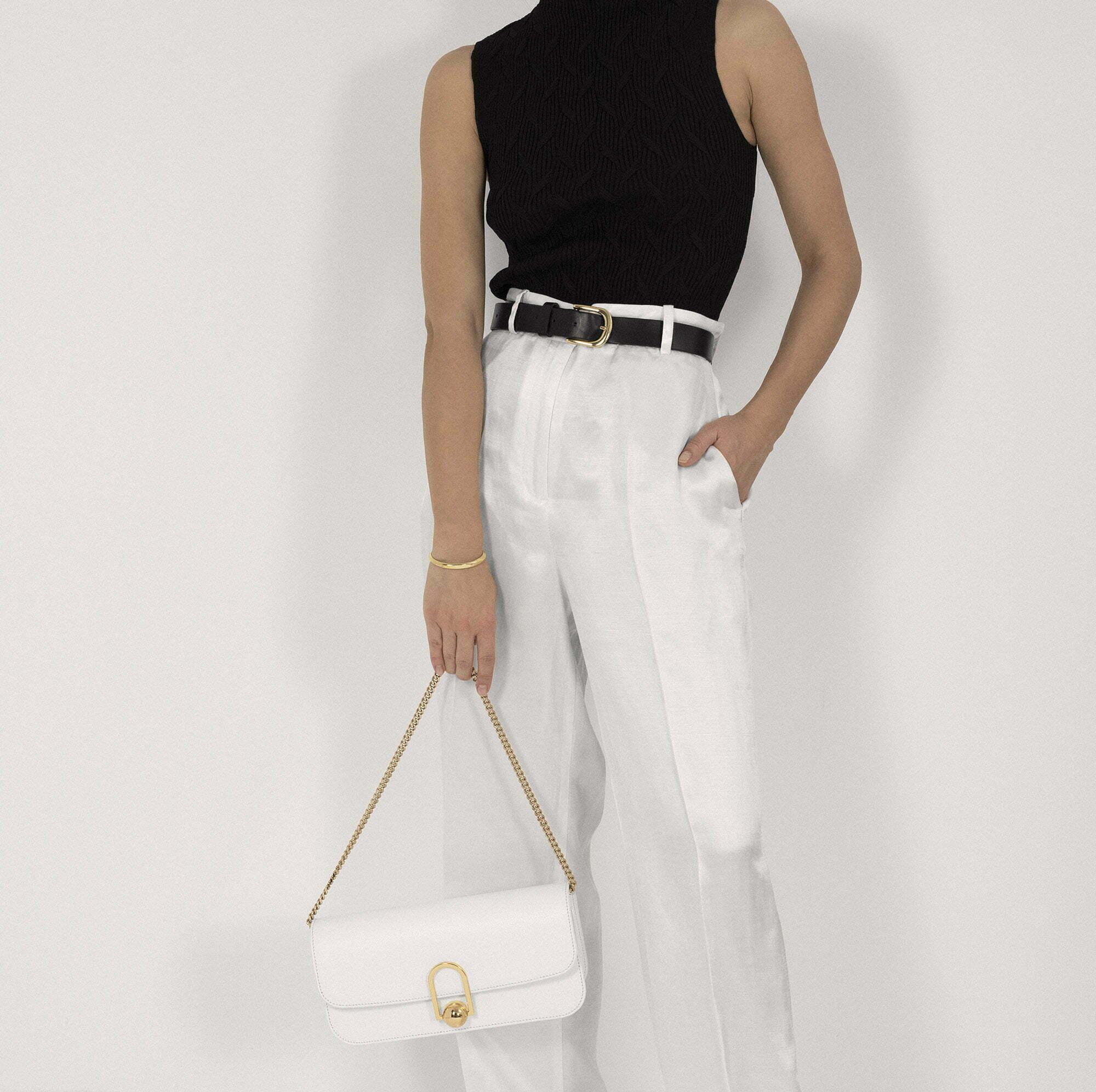 Eon Baguette Chain • White