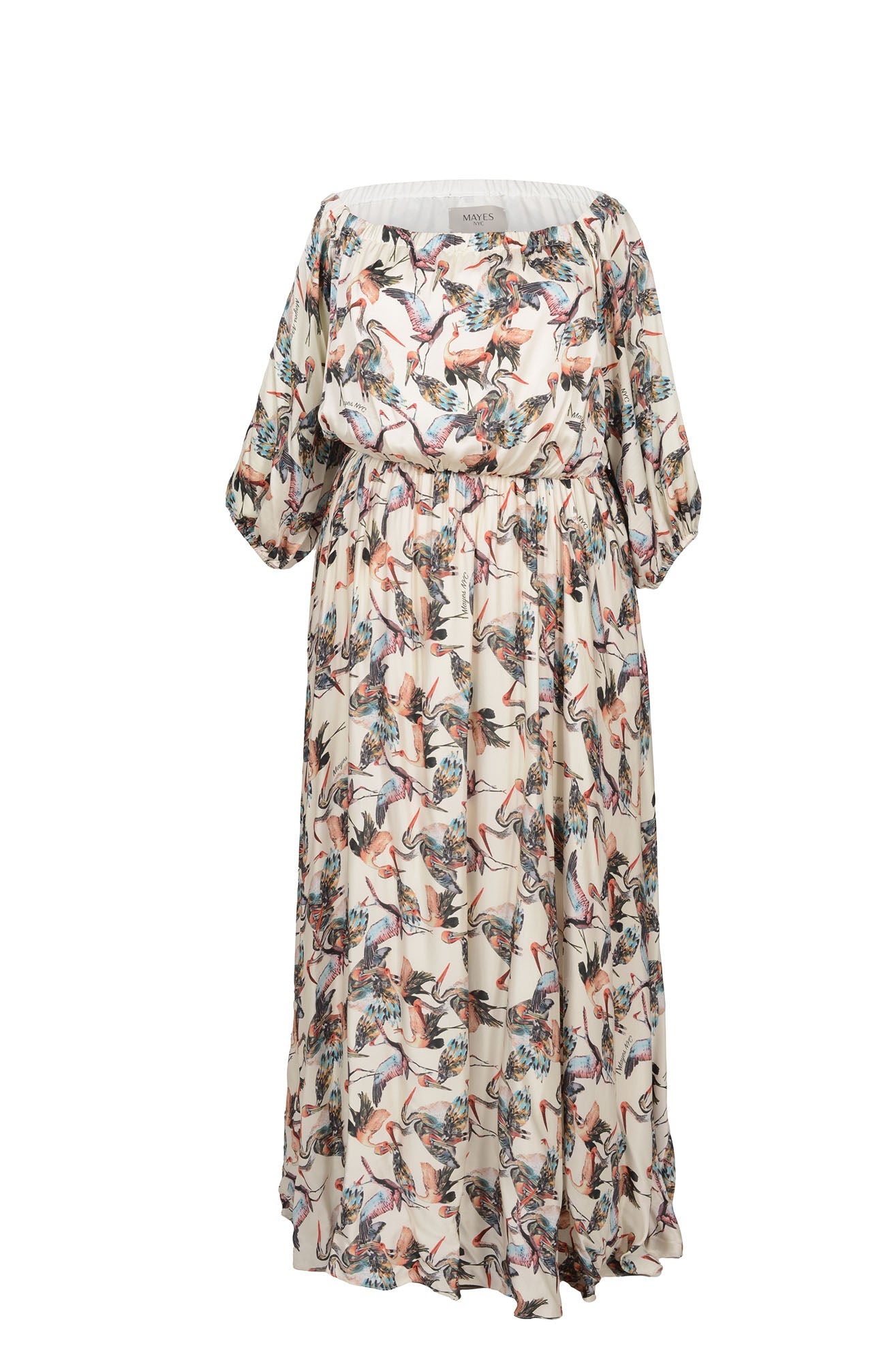 Mayes NYC Crane Maxi Dress in Cream-based color