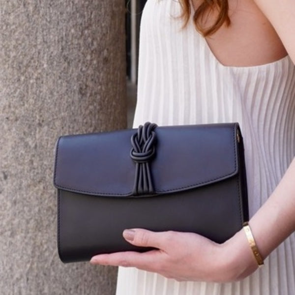 Midi Marylebone, Black Clutch Bag