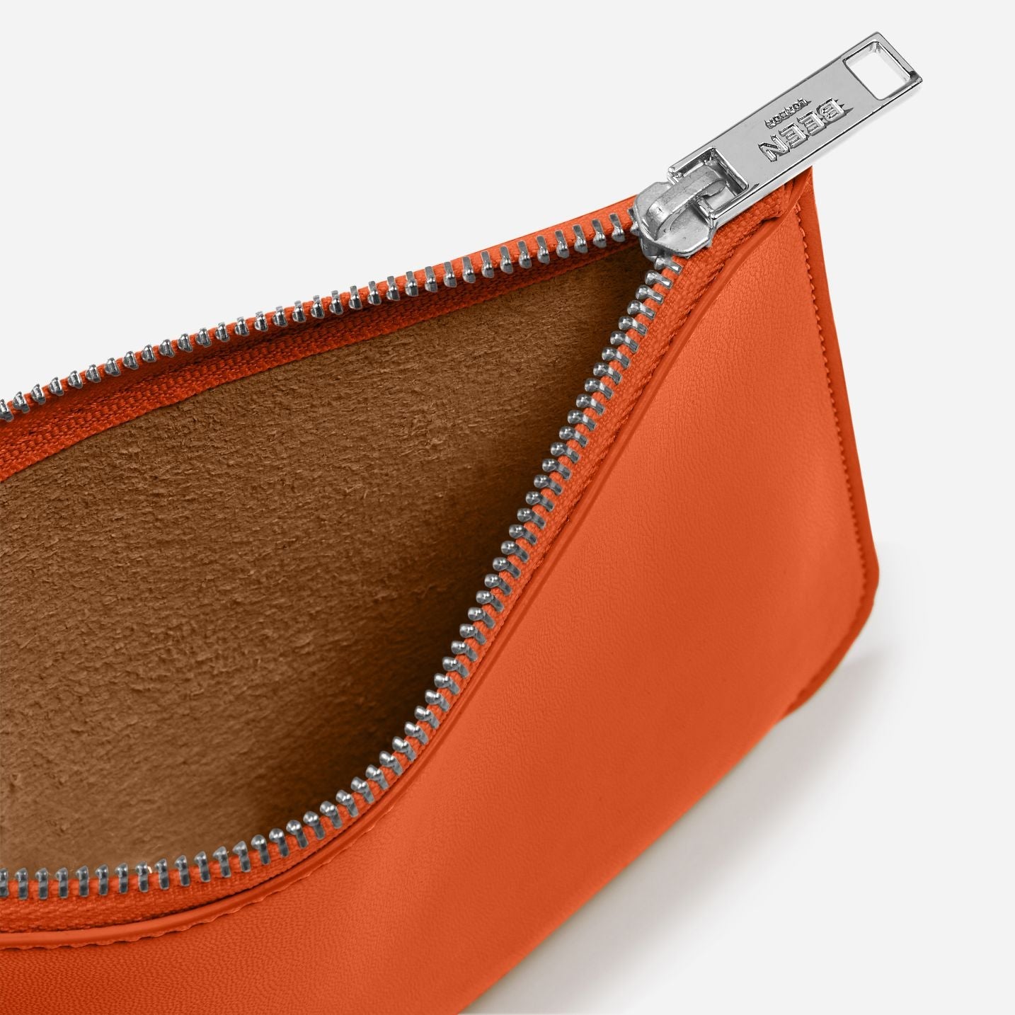 Daley Small Pouch in Blood Orange interior