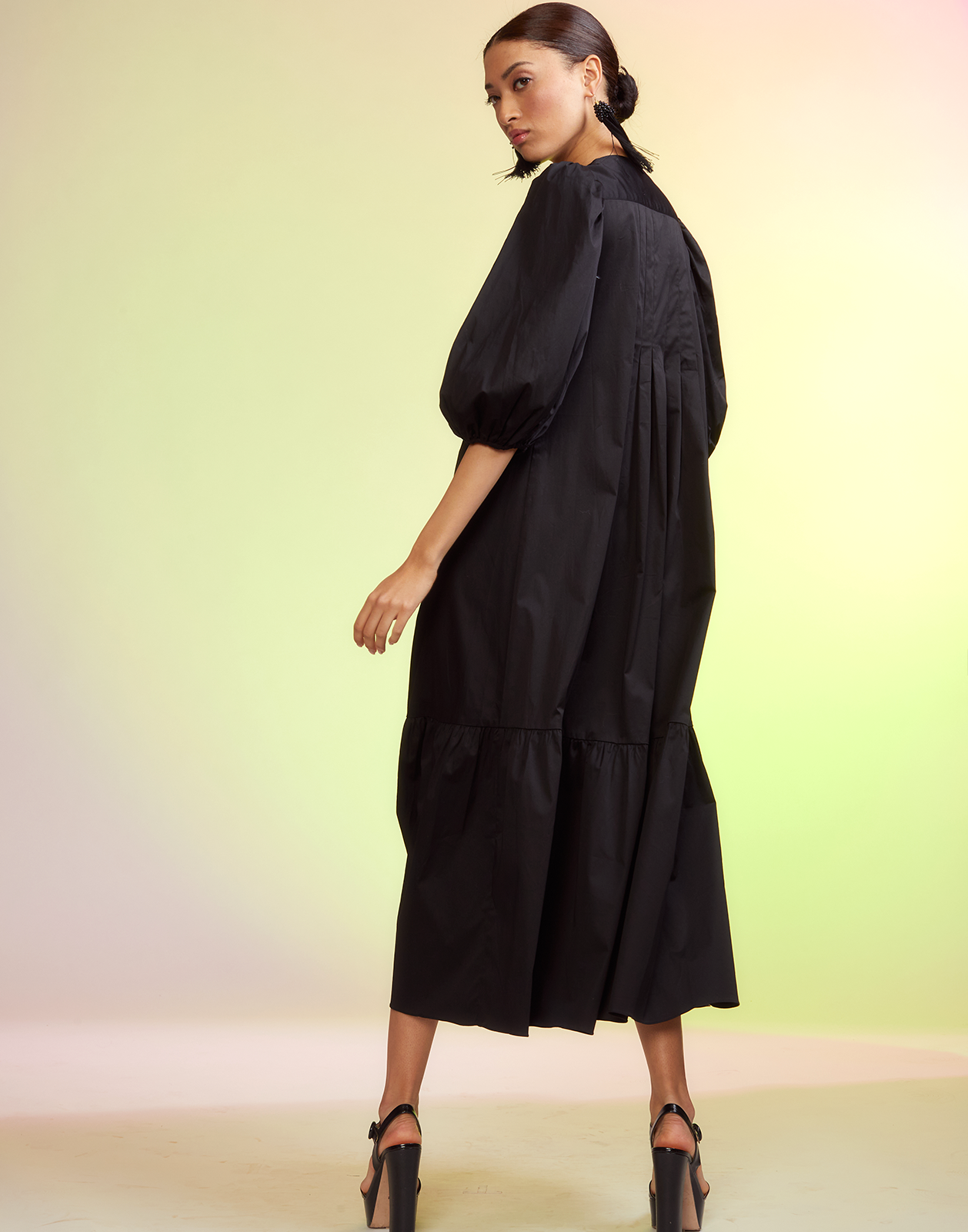 Cyrus Cotton Pintuck Dress