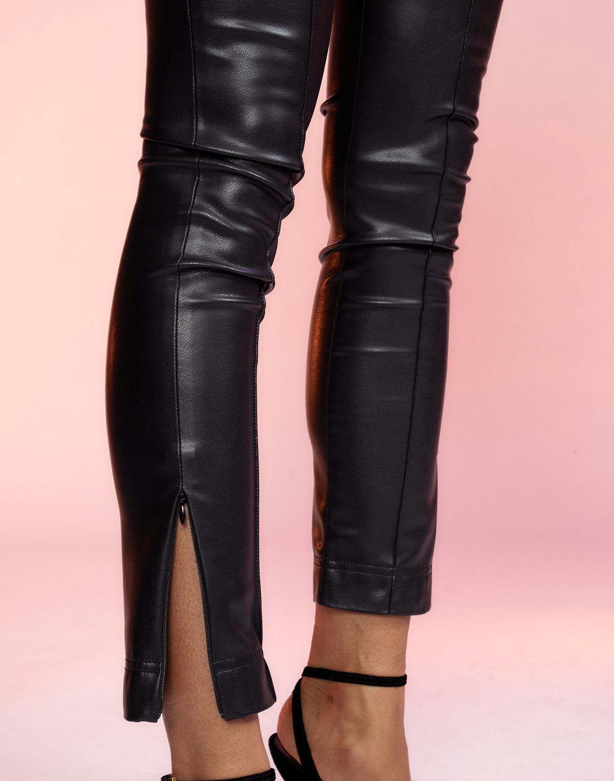 Vegan Leather Cigarette Pants