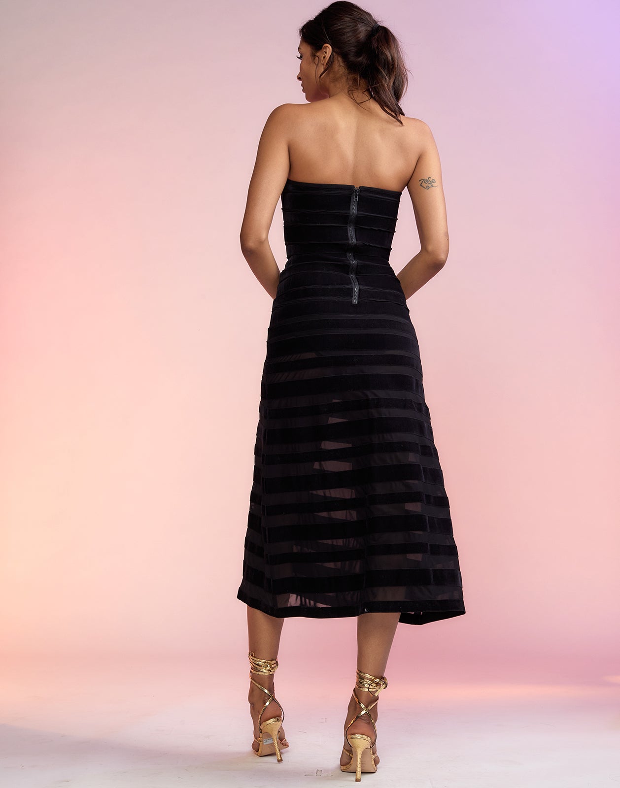 Velvet Ribbon Midi Dress