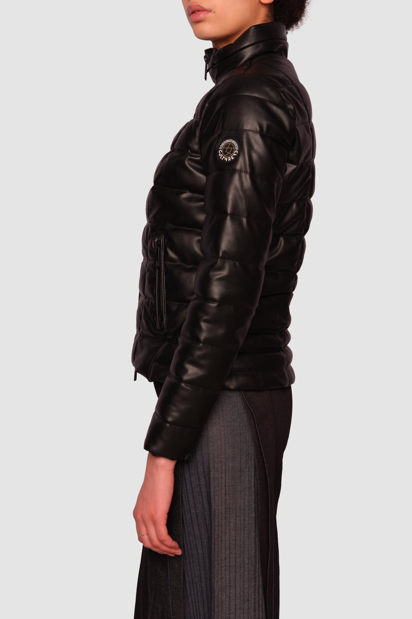 Faraday Black Short Puffer Jacket