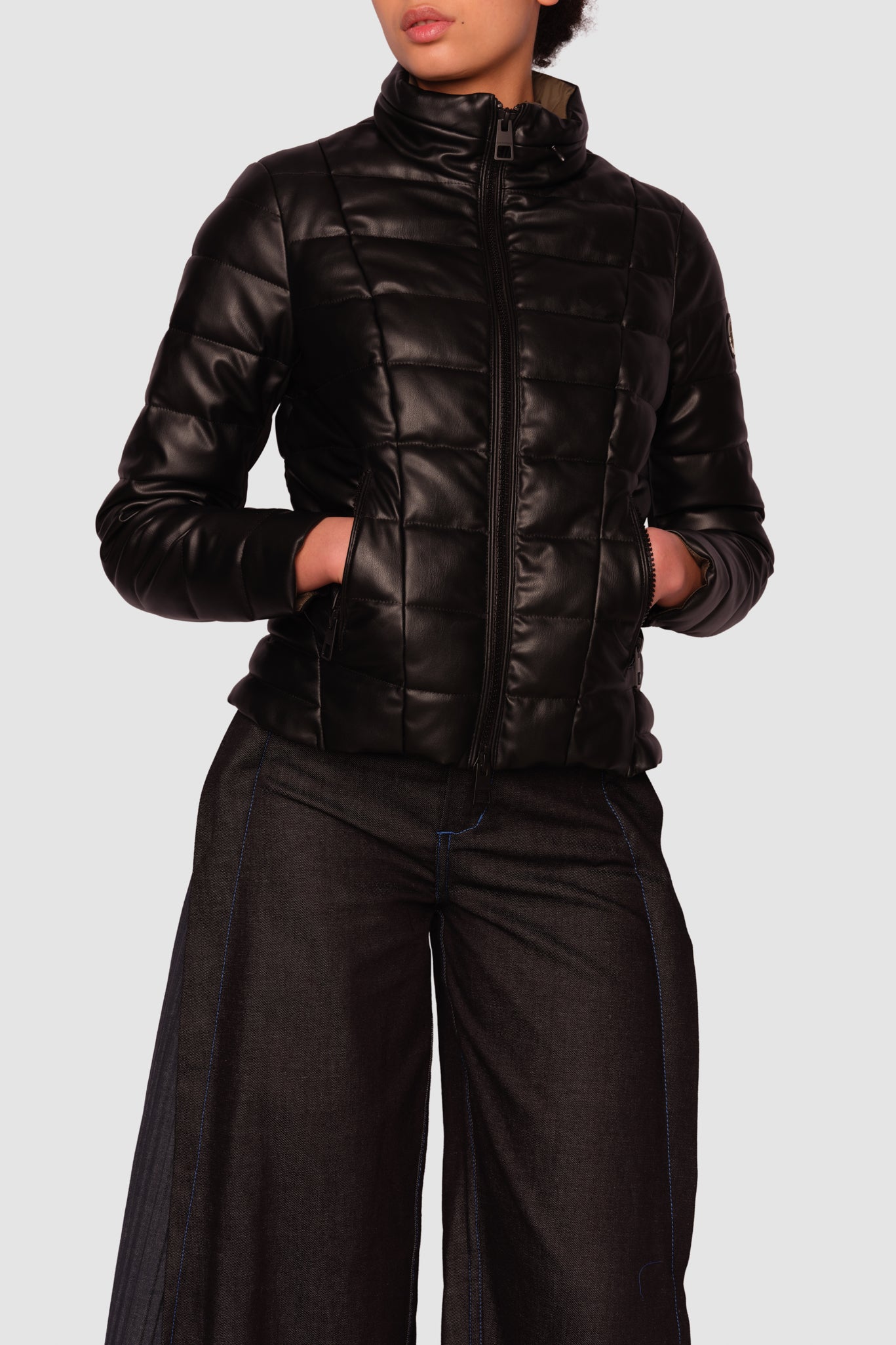Faraday Black Short Puffer Jacket