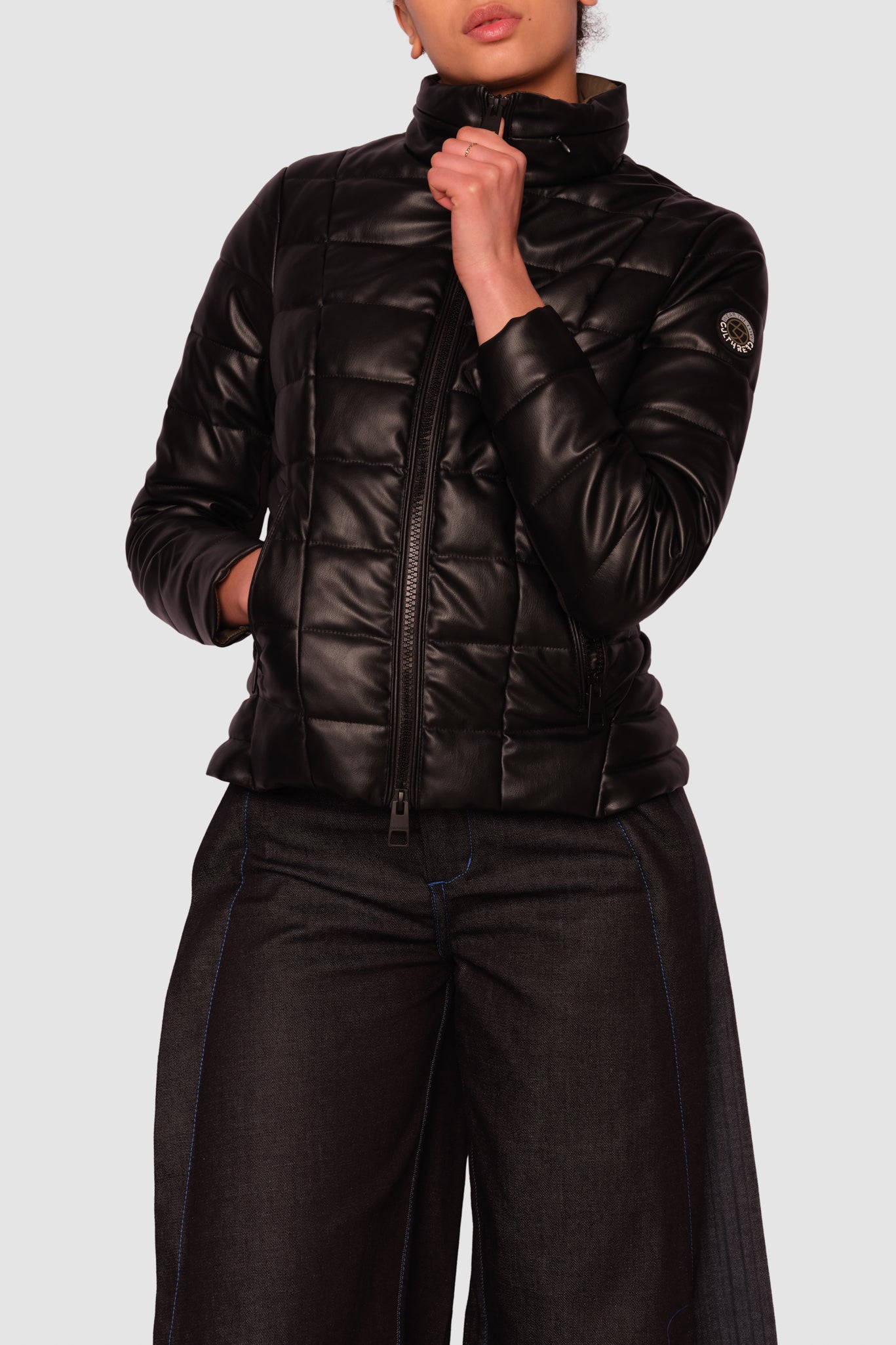 Faraday Black Short Puffer Jacket