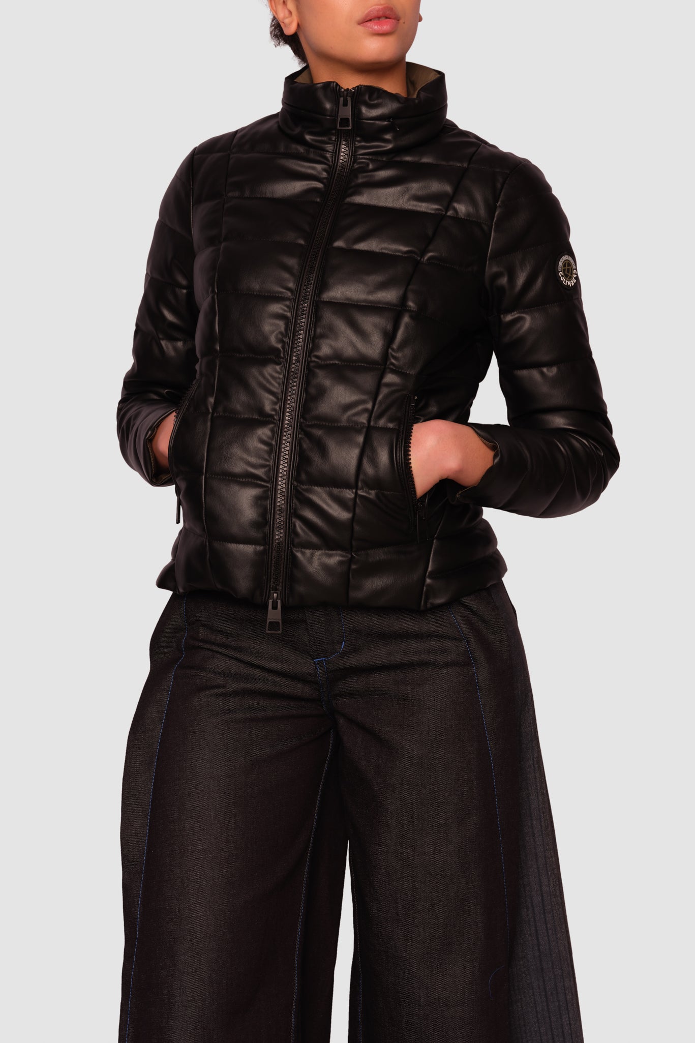 Faraday Black Short Puffer Jacket