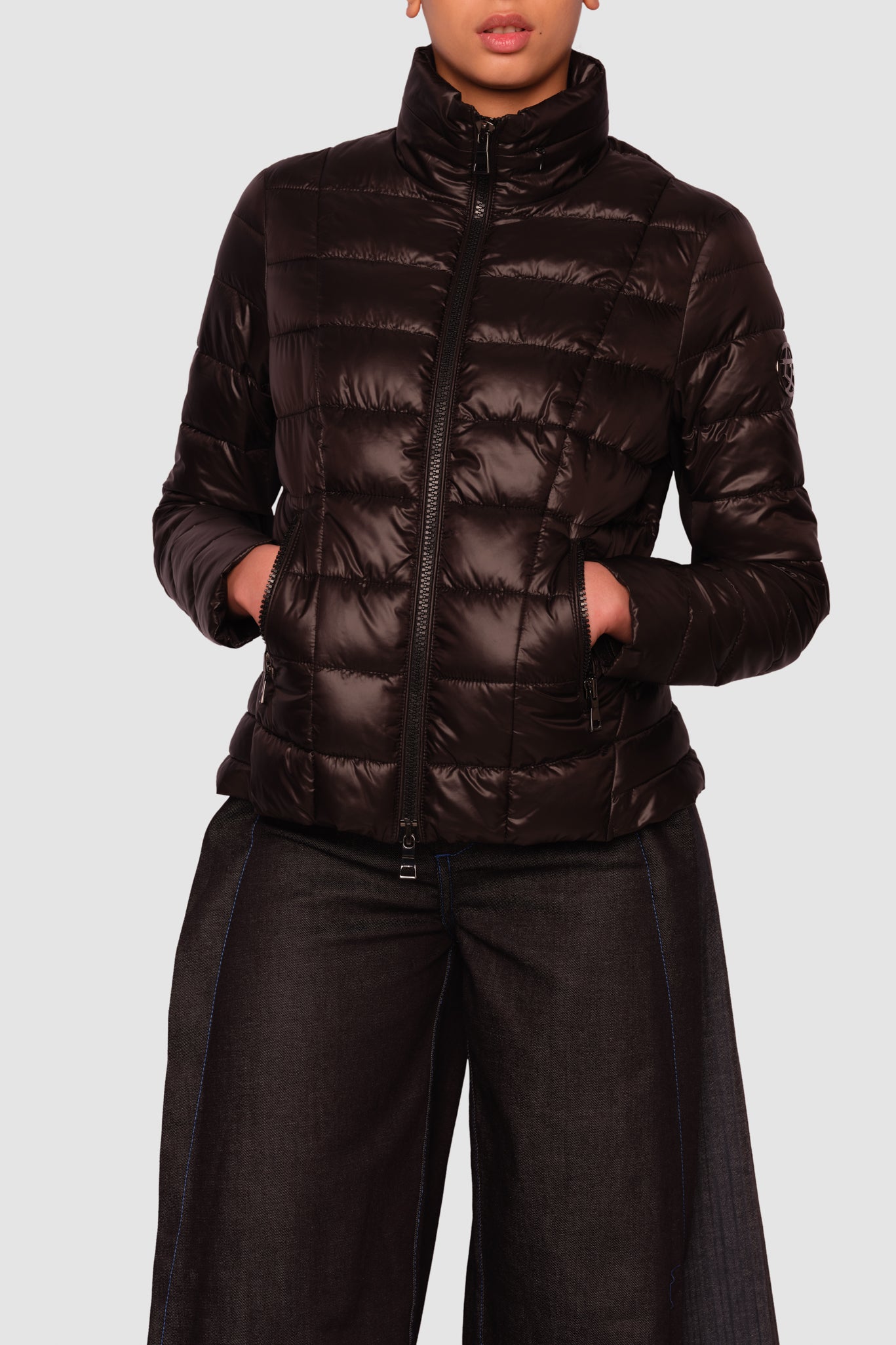 Faraday Black Short Puffer Jacket