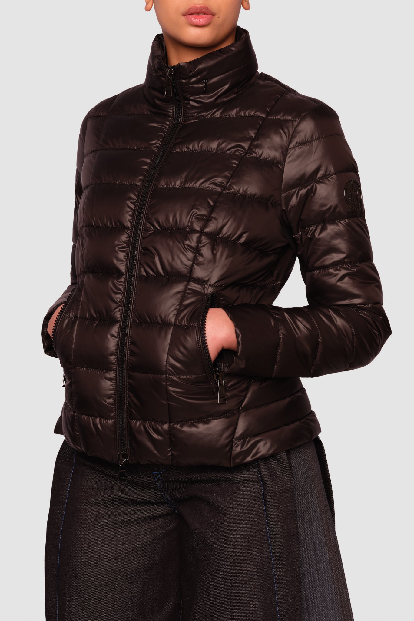 Faraday Black Short Puffer Jacket