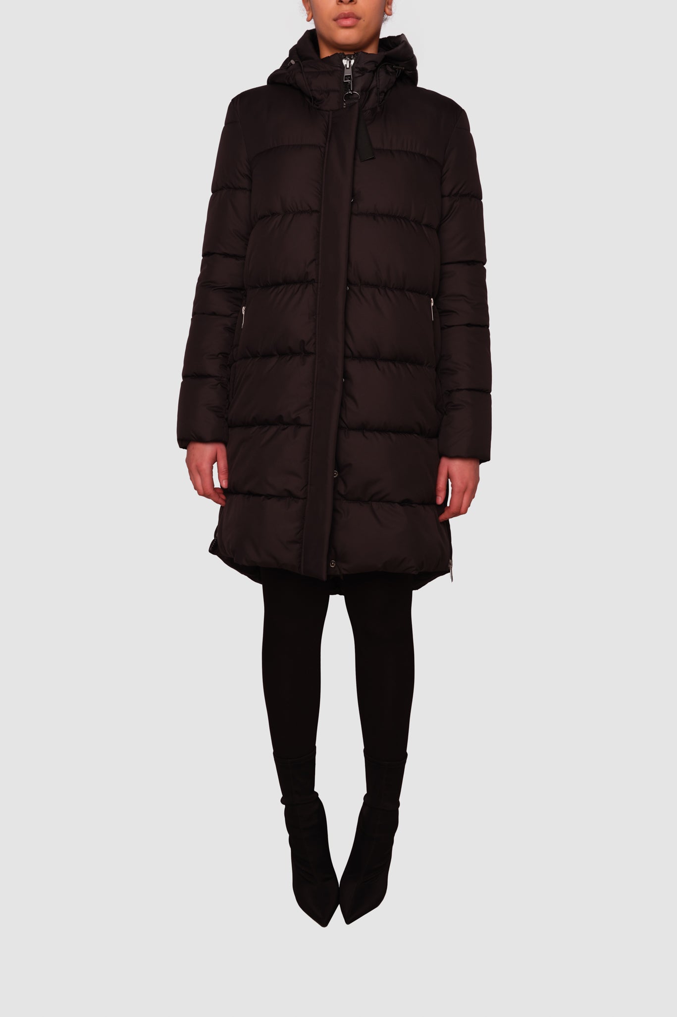 Portobello II Black Long Puffer Jacket