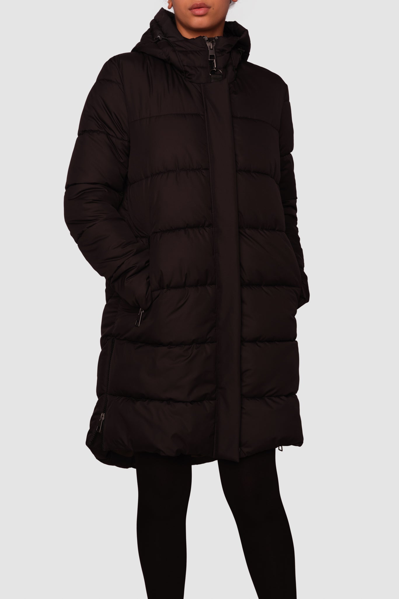Portobello II Black Long Puffer Jacket