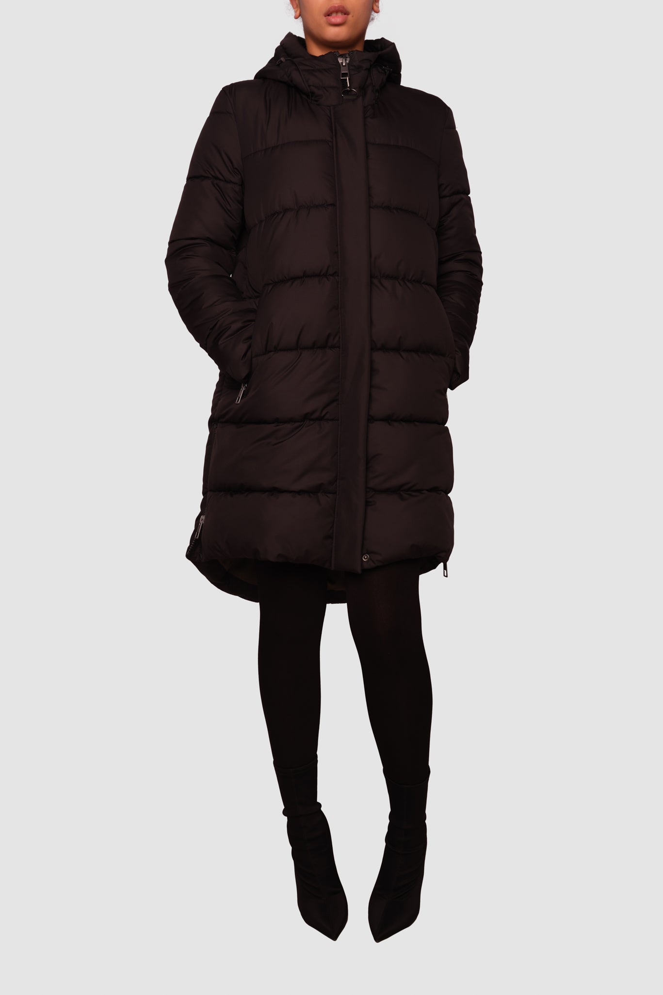 Portobello II Black Long Puffer Jacket