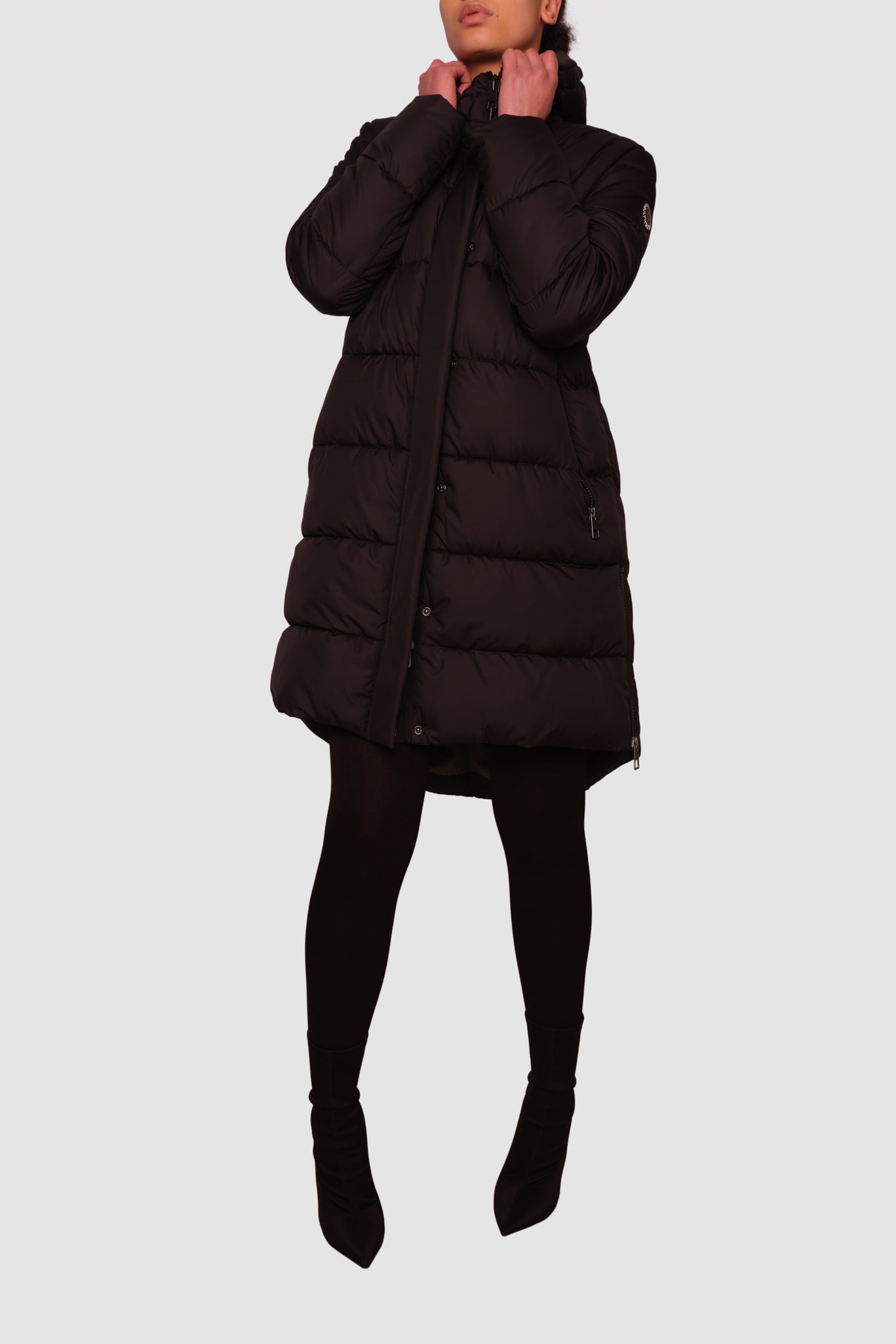 Portobello II Black Long Puffer Jacket